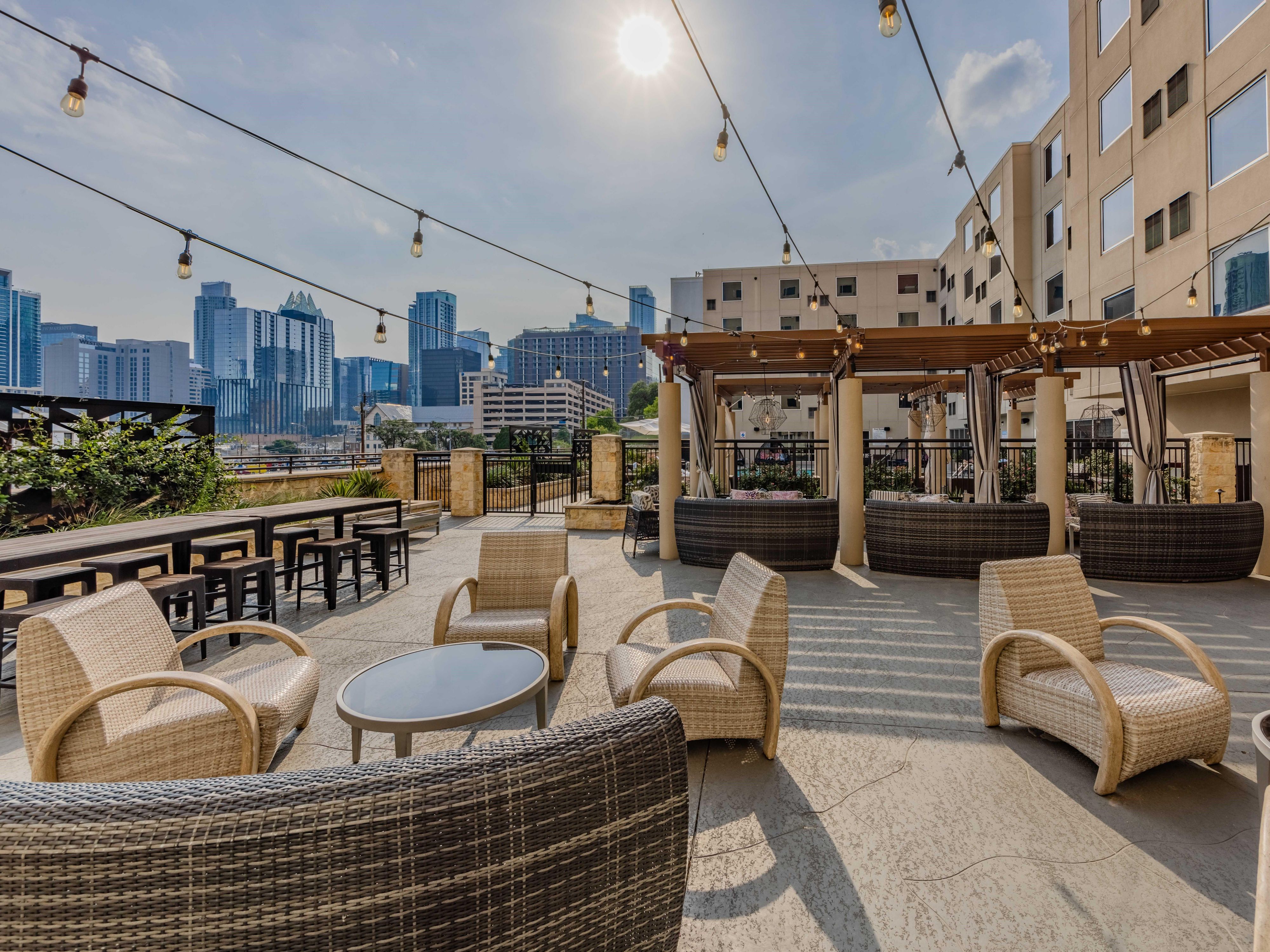 Enjoy the Austin skyline from our stunning rooftop terrace.