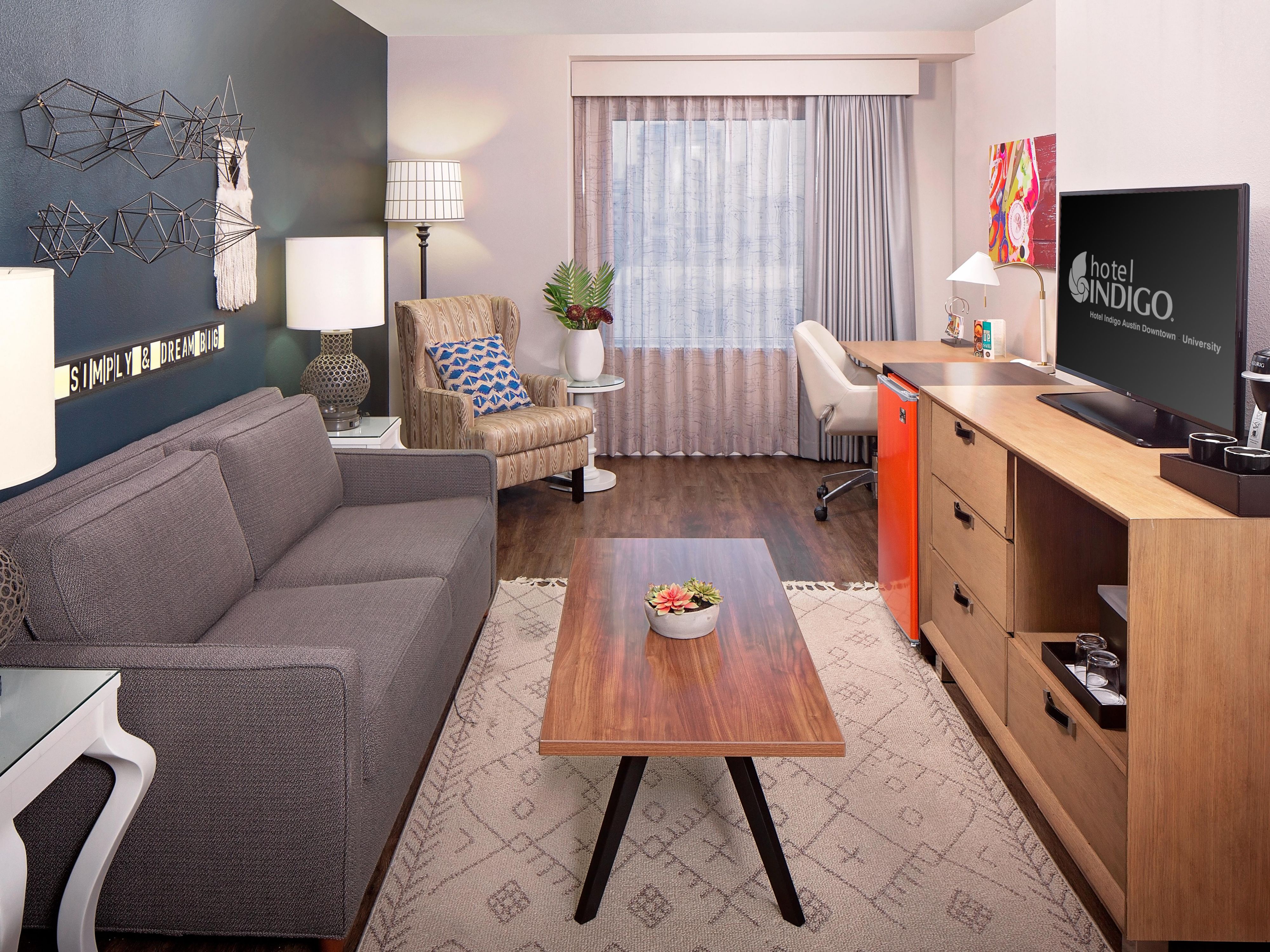 Stay inspired in suites built for Austin business travel and more.