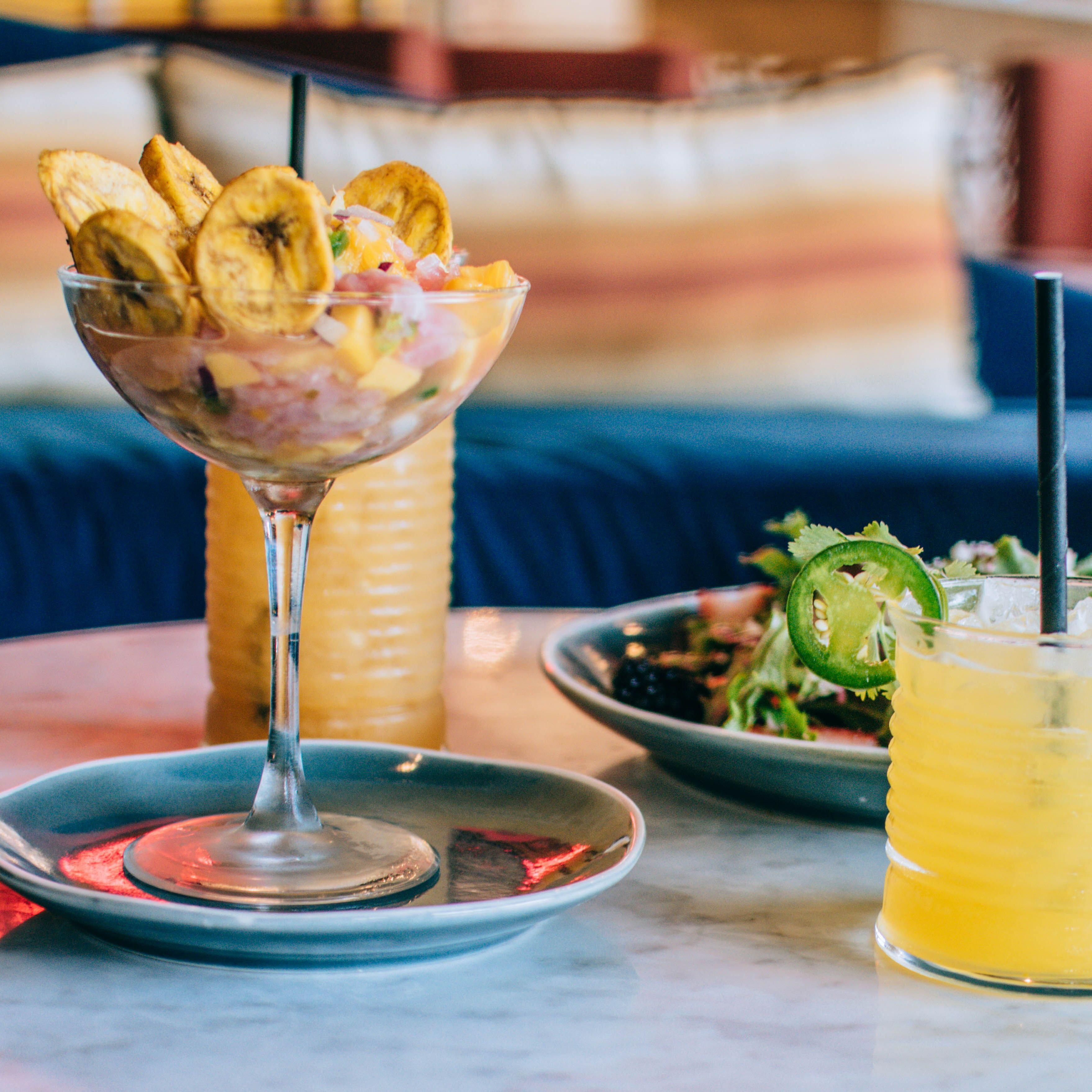Menu items at on-site restaurant