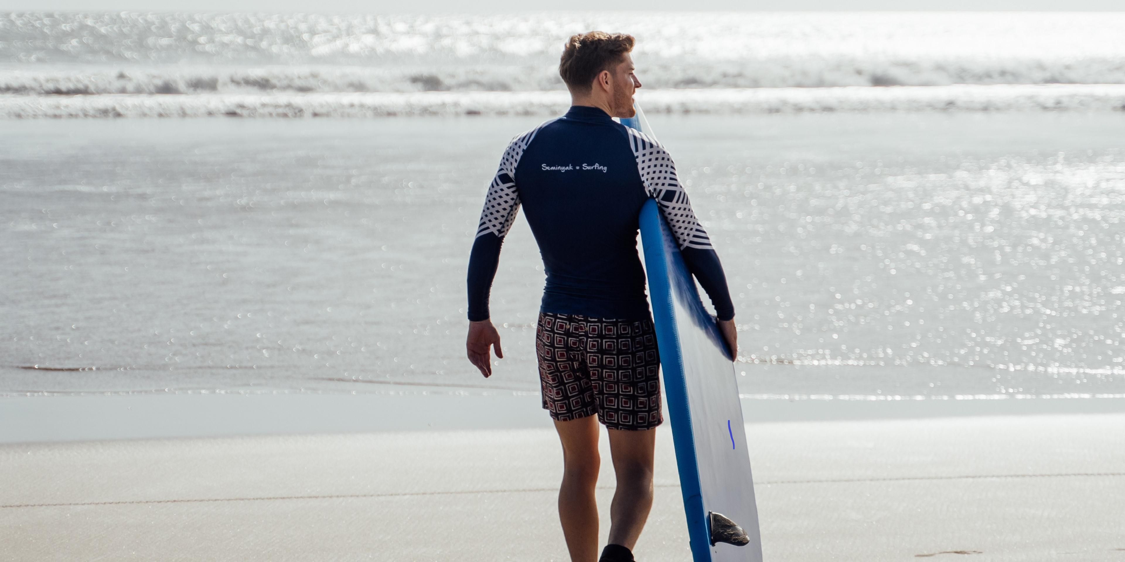 Seminyak beach is a popular surfing area and chicest restaurants.