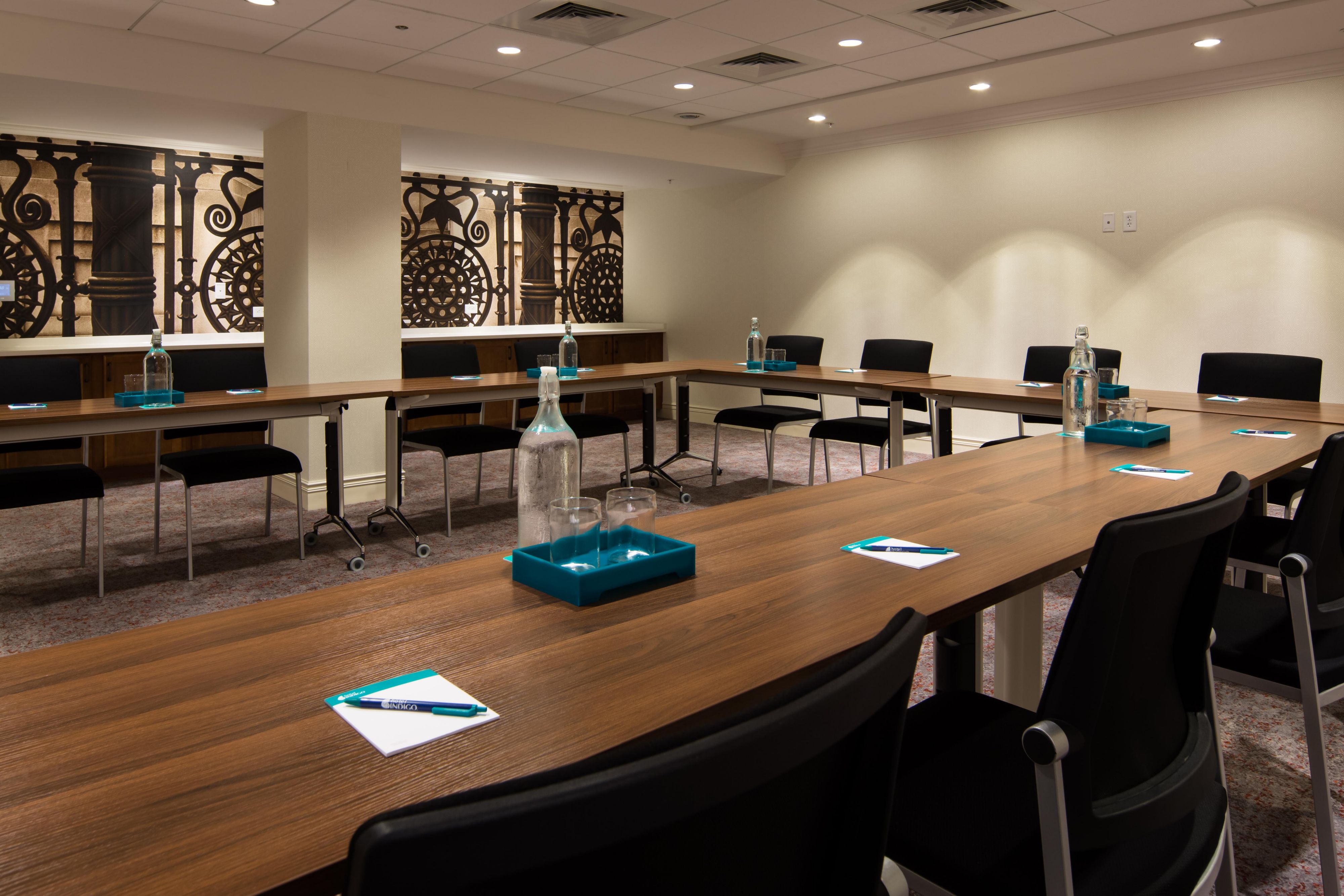 Corporate or Social Meeting Space with u shaped table.