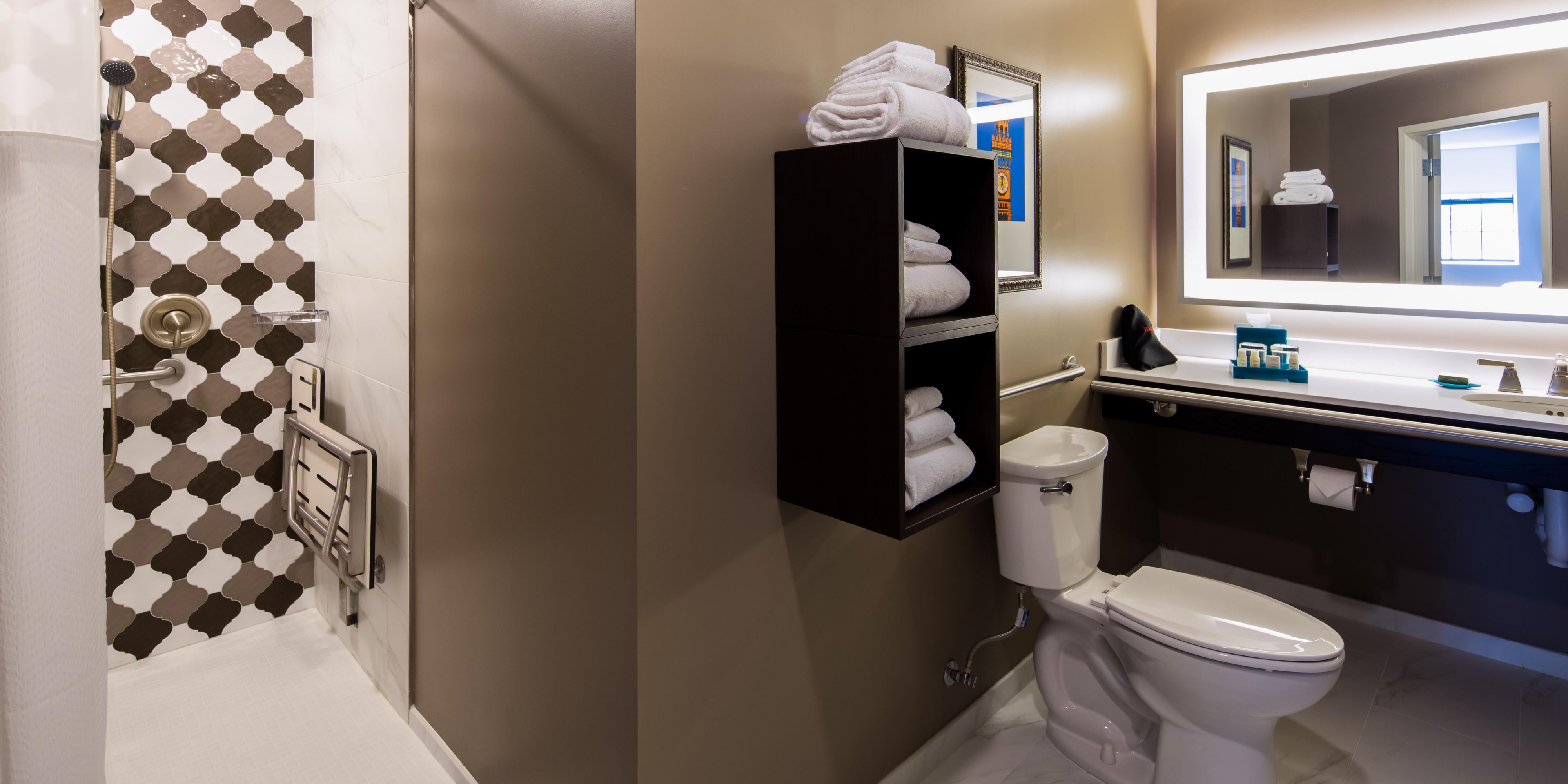Wheelchair Accessible Bathroom at Hotel Indigo Baltimore Hotel