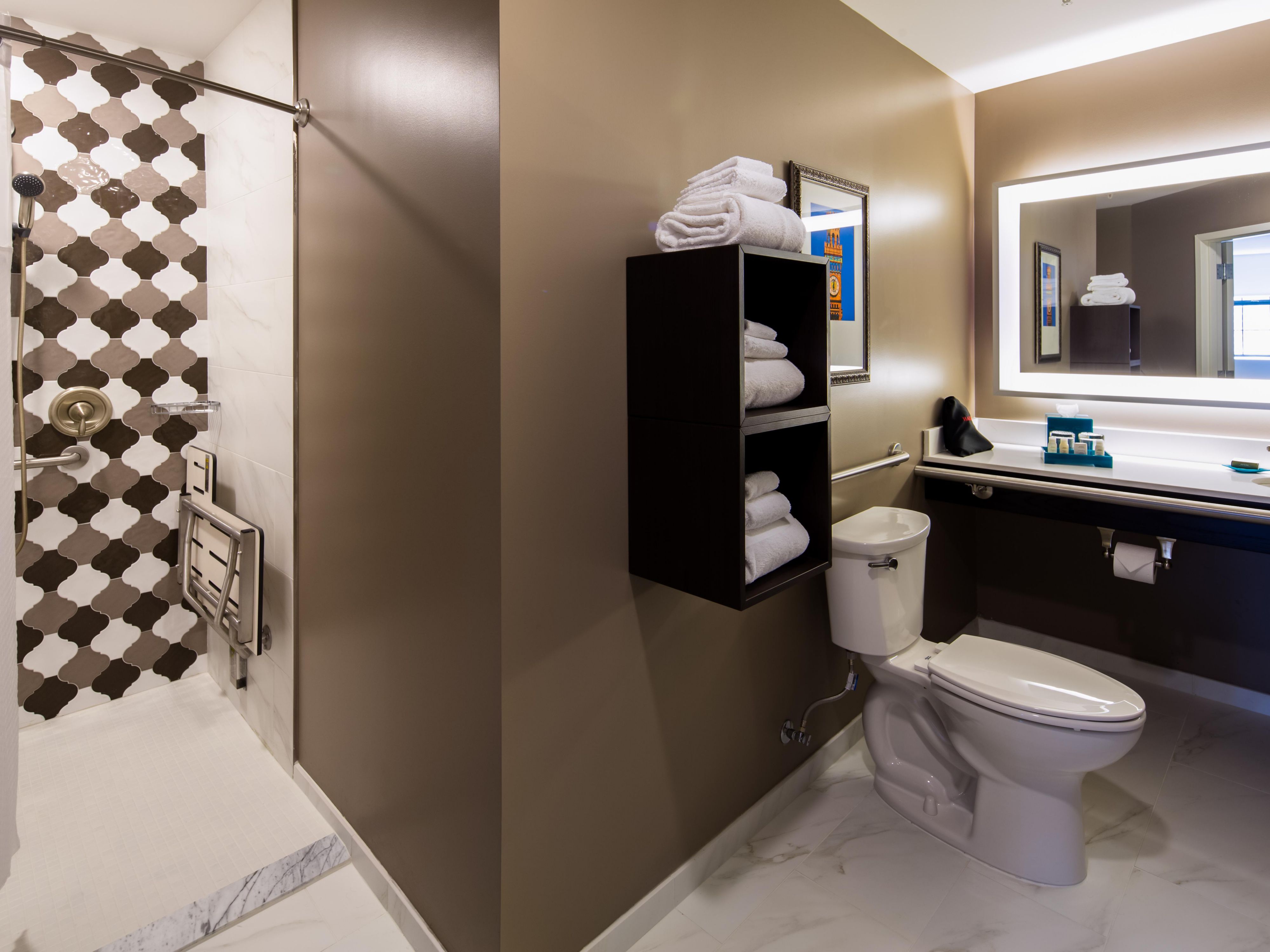 Wheelchair Accessible Bathroom at Hotel Indigo Baltimore Hotel