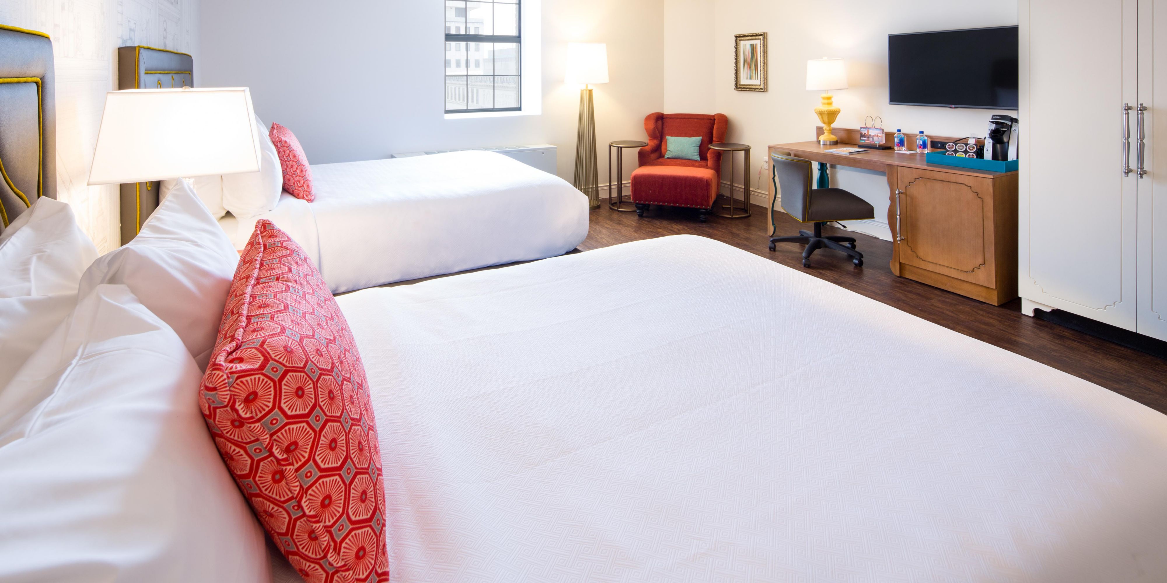 Spacious Double Queen room.
