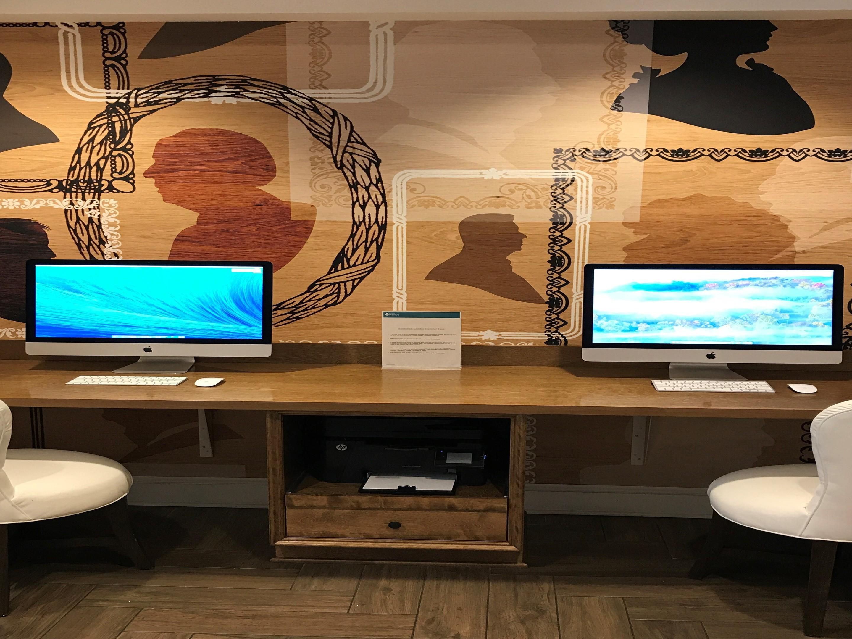 Our business center is available at any time of the day.