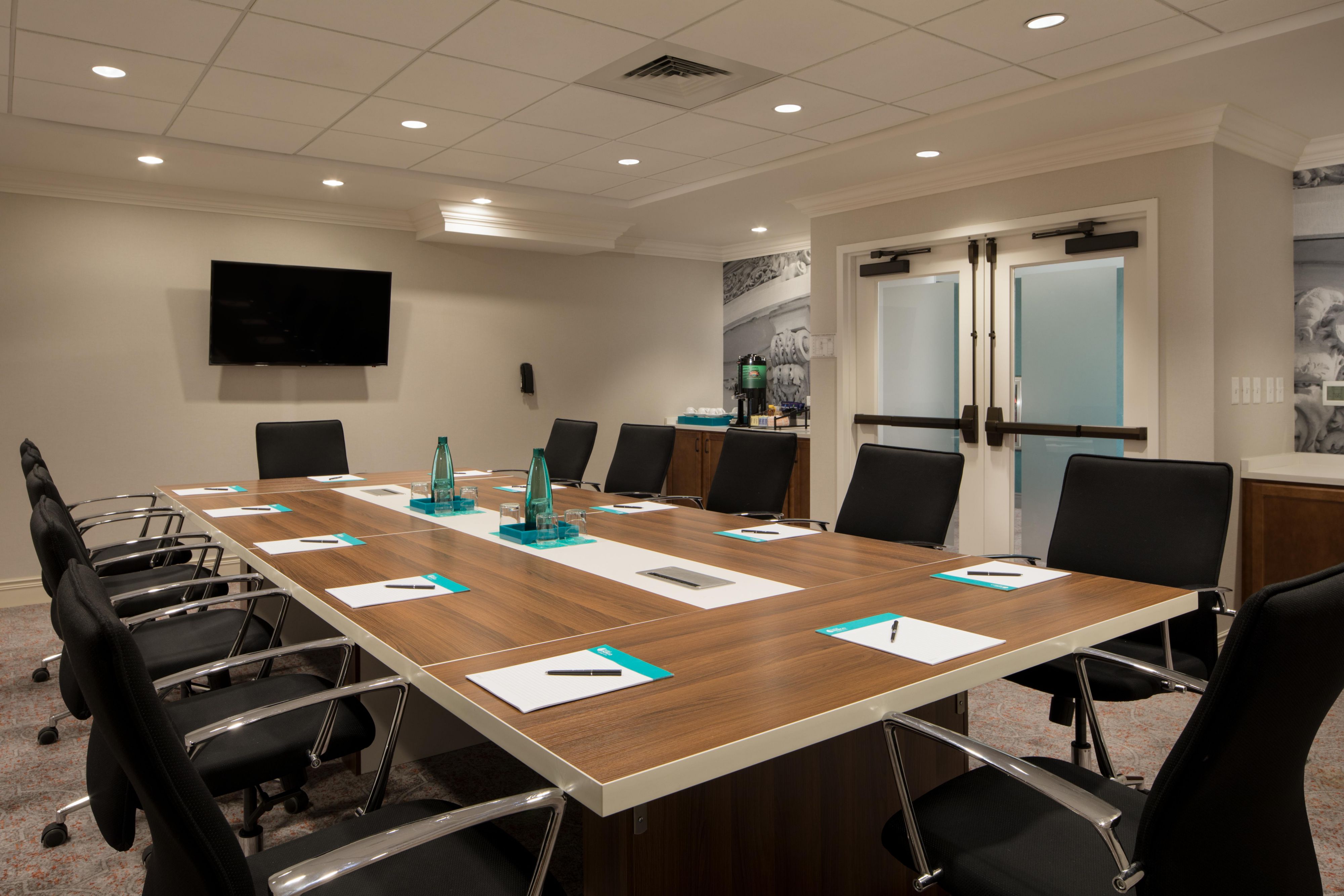 Collaborate in our sleek boardroom in downtown Baltimore.