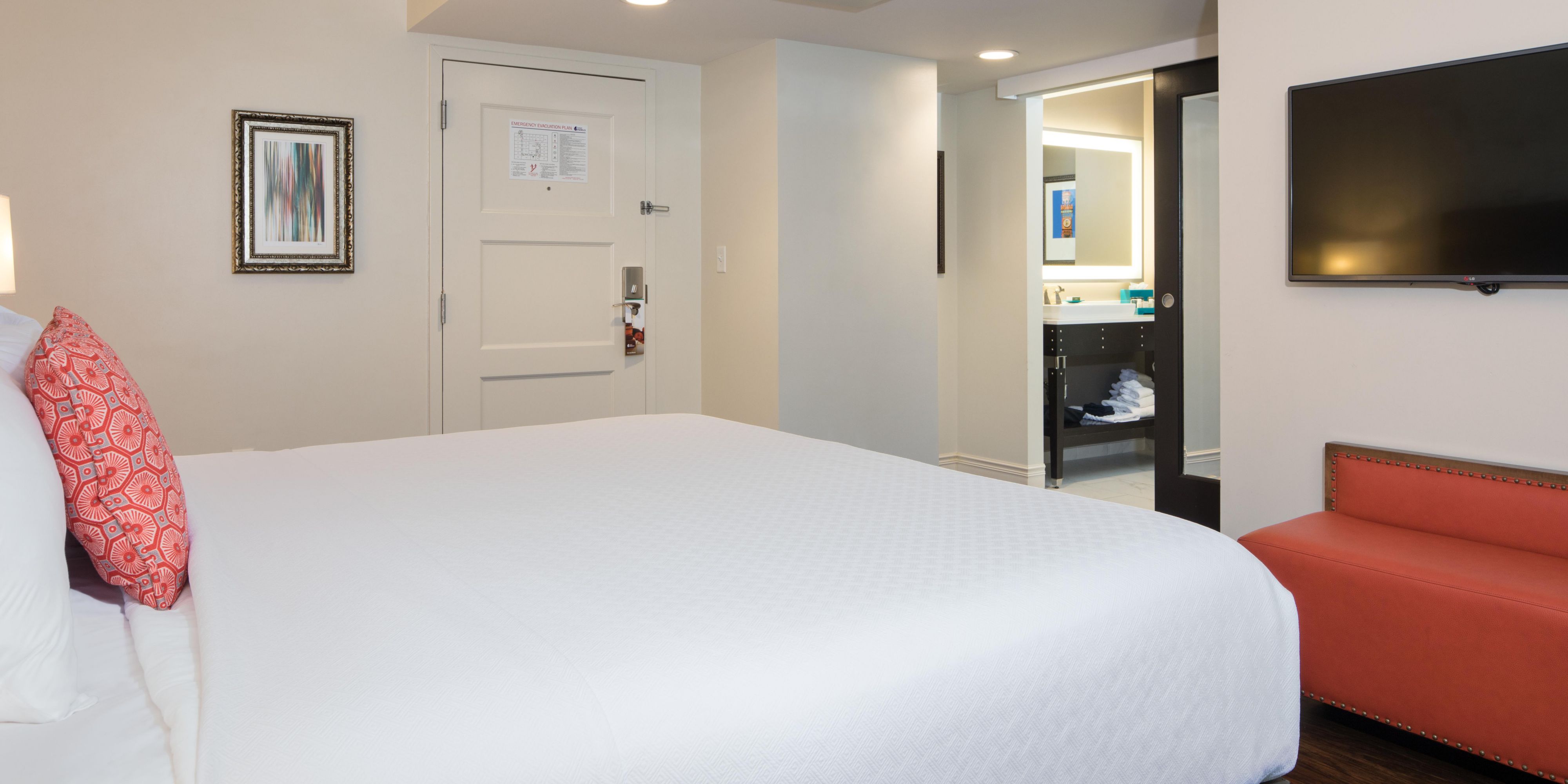 Unwind in your room while you watch your favorite TV show.