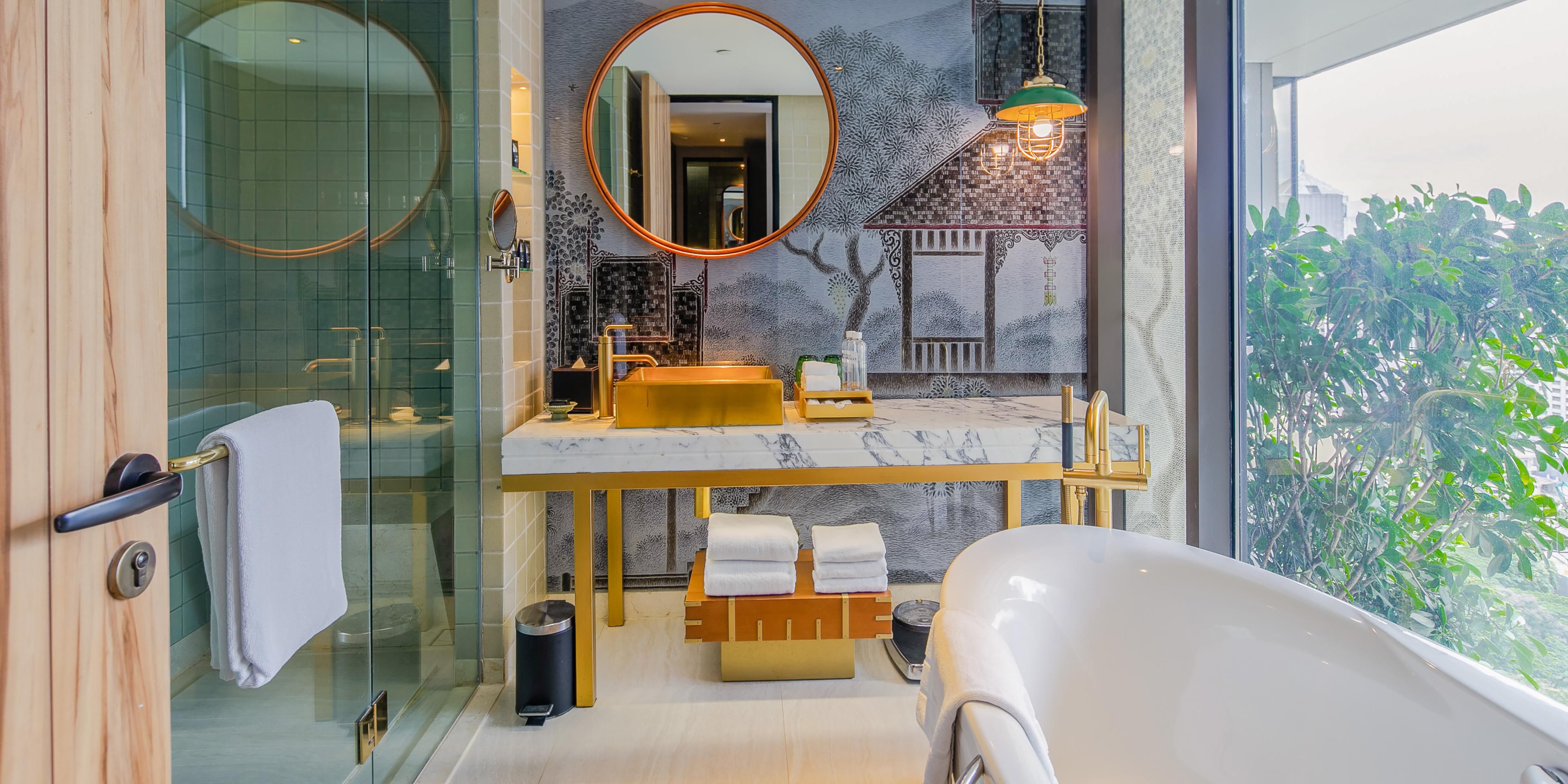 Private bathtub bliss awaits in the premium room.