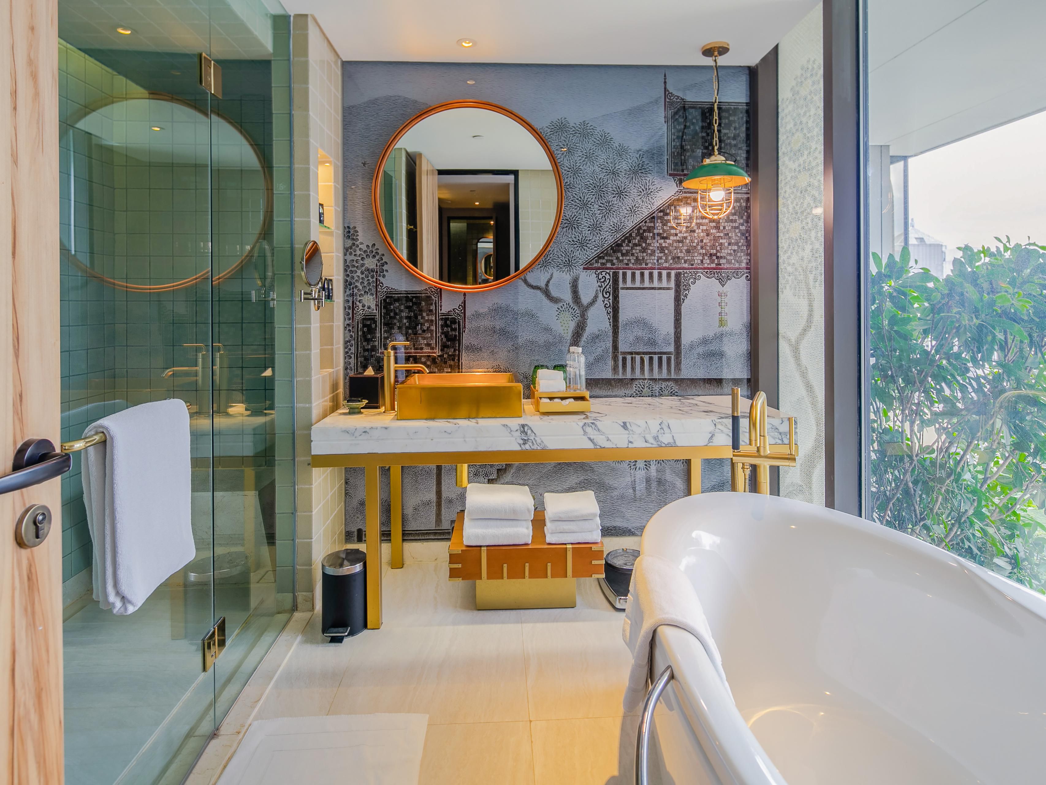 Private bathtub bliss awaits in the premium room.