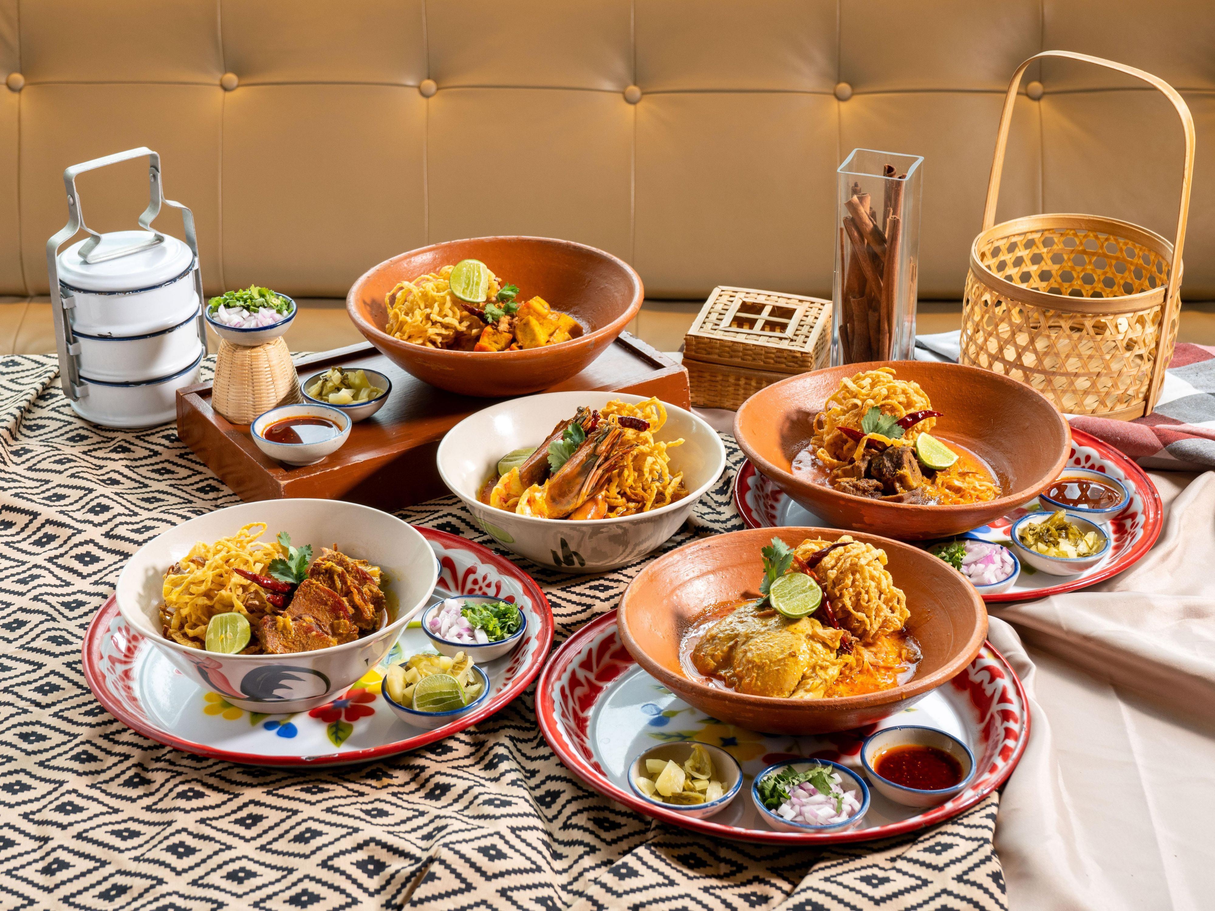 A selection of traditional Khao Soi noodles available to enjoy