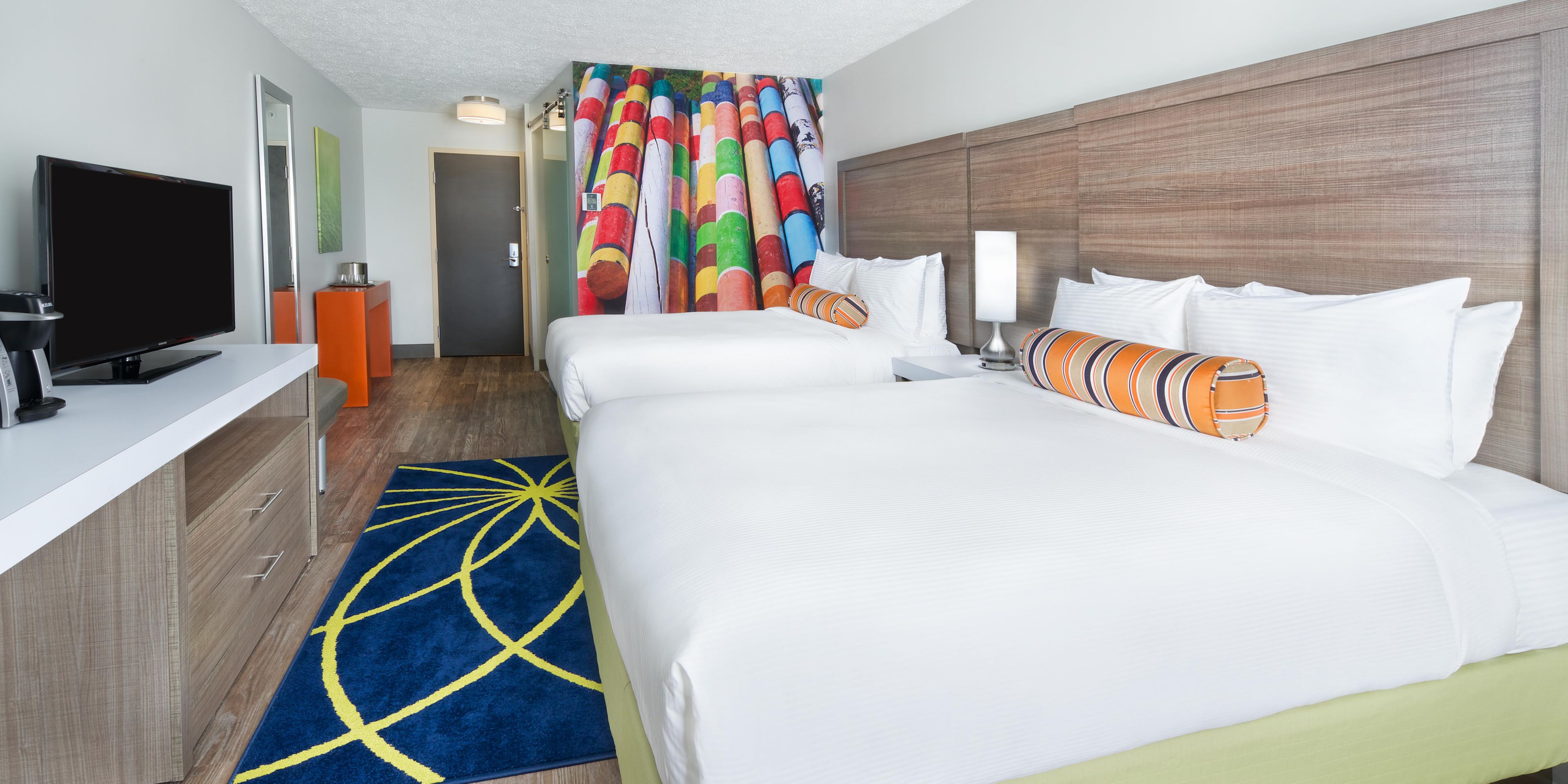 VibranDouble Bed Room with spa shower and  Keurig coffee maker