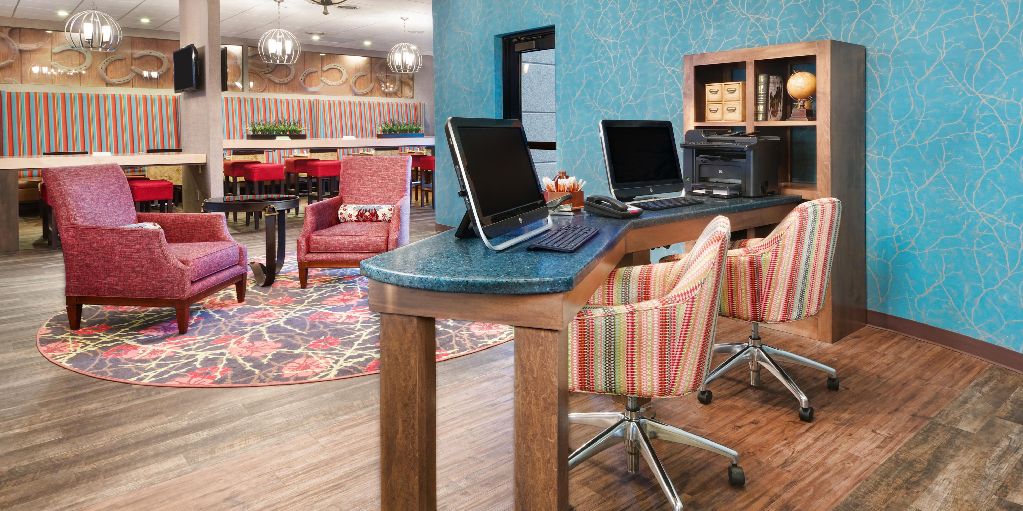 Utilize our Business Center to surf the web...