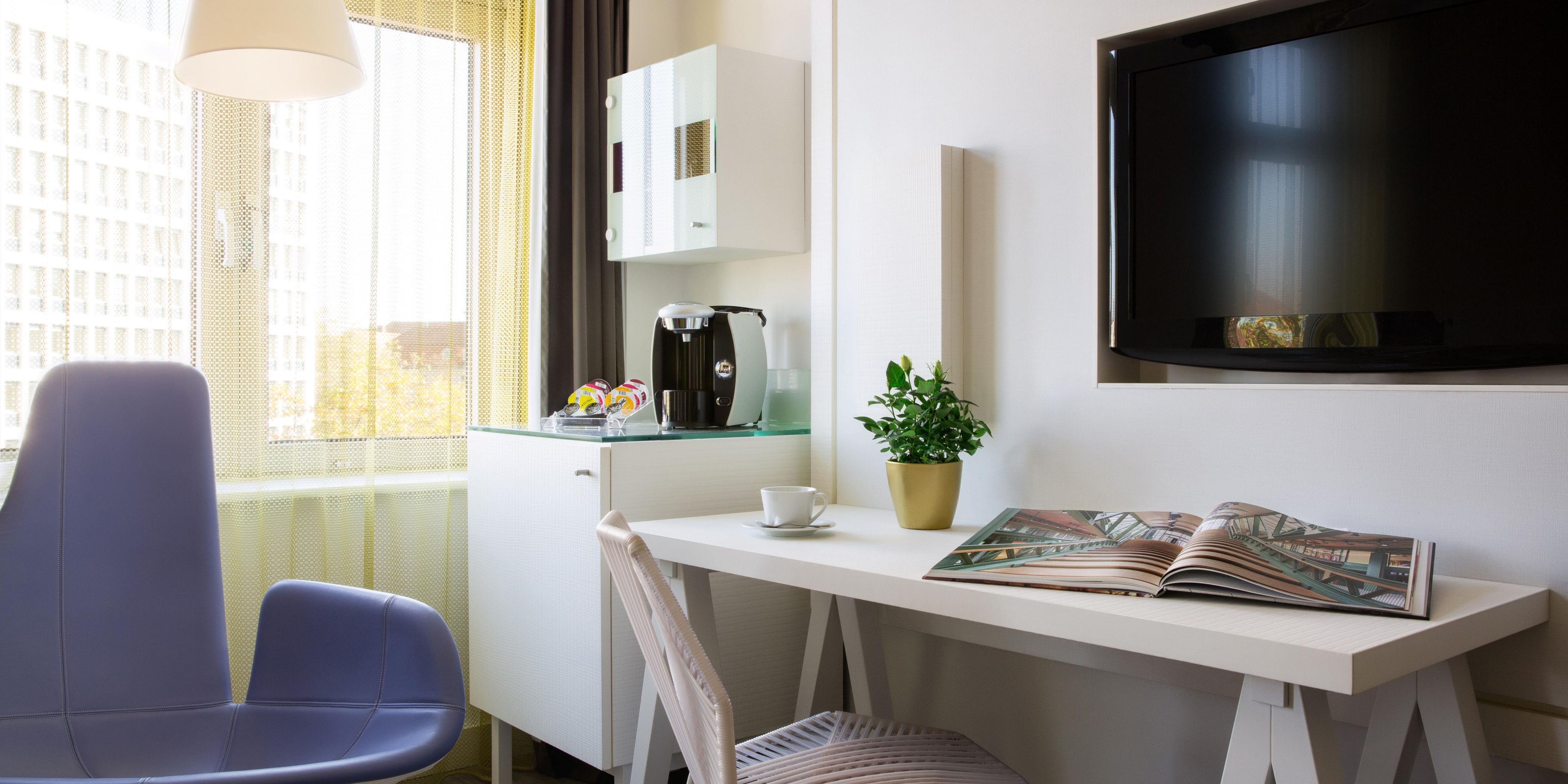 King Bed Room with working desk.