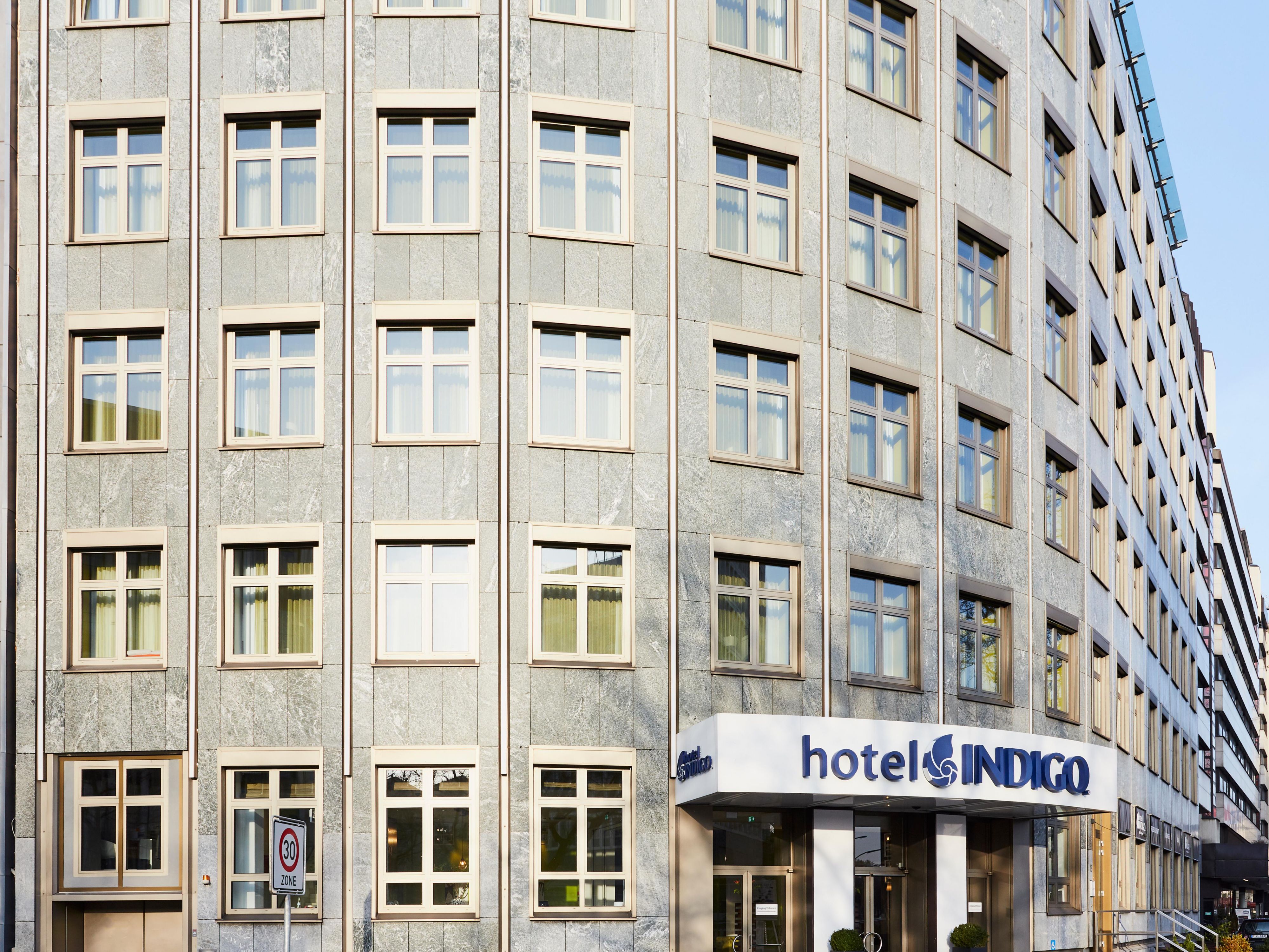 Hotel Indigo's facade, facing Hardenbergstrasse.