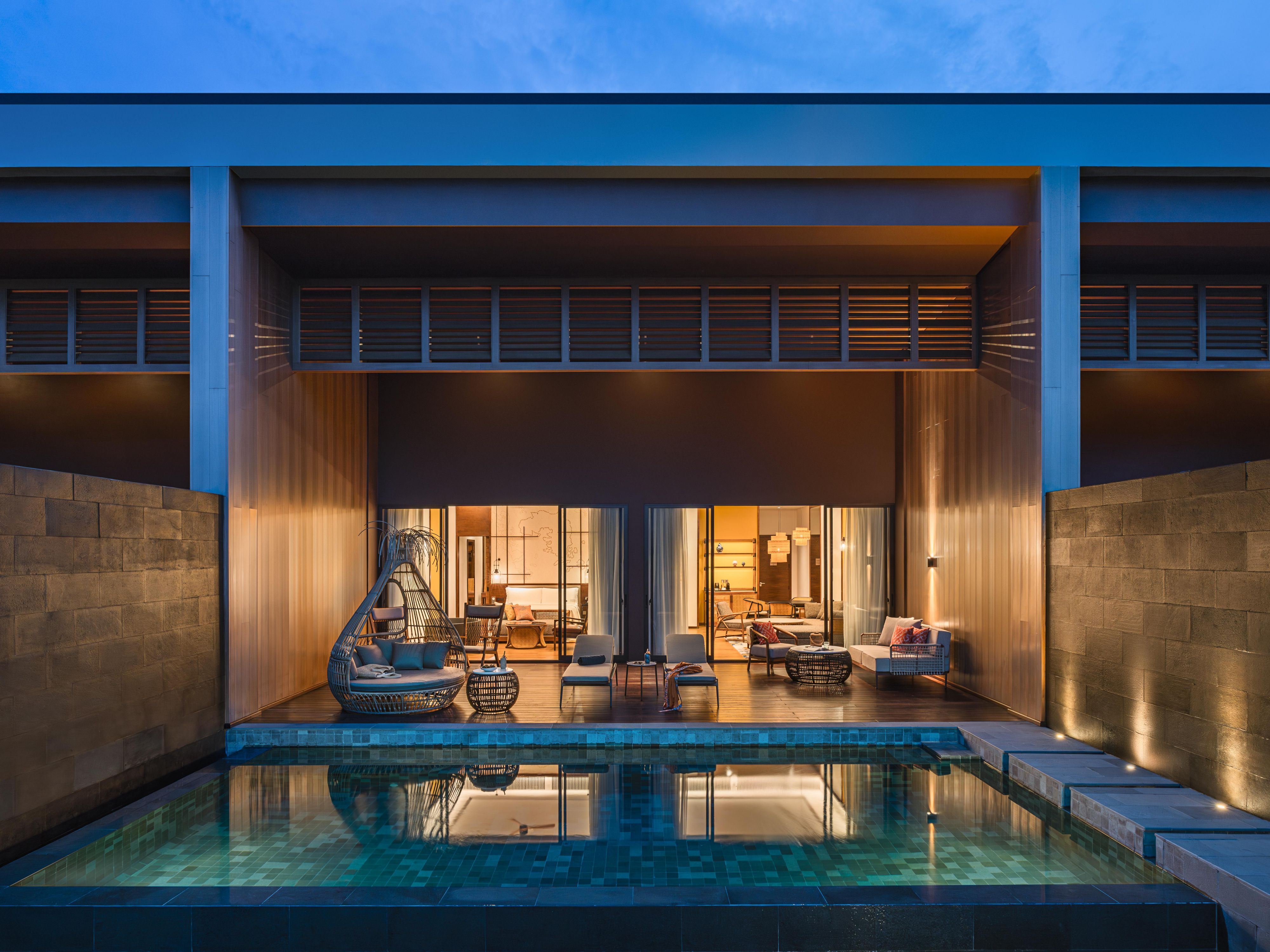 Relax in a one bedroom suite with private pool