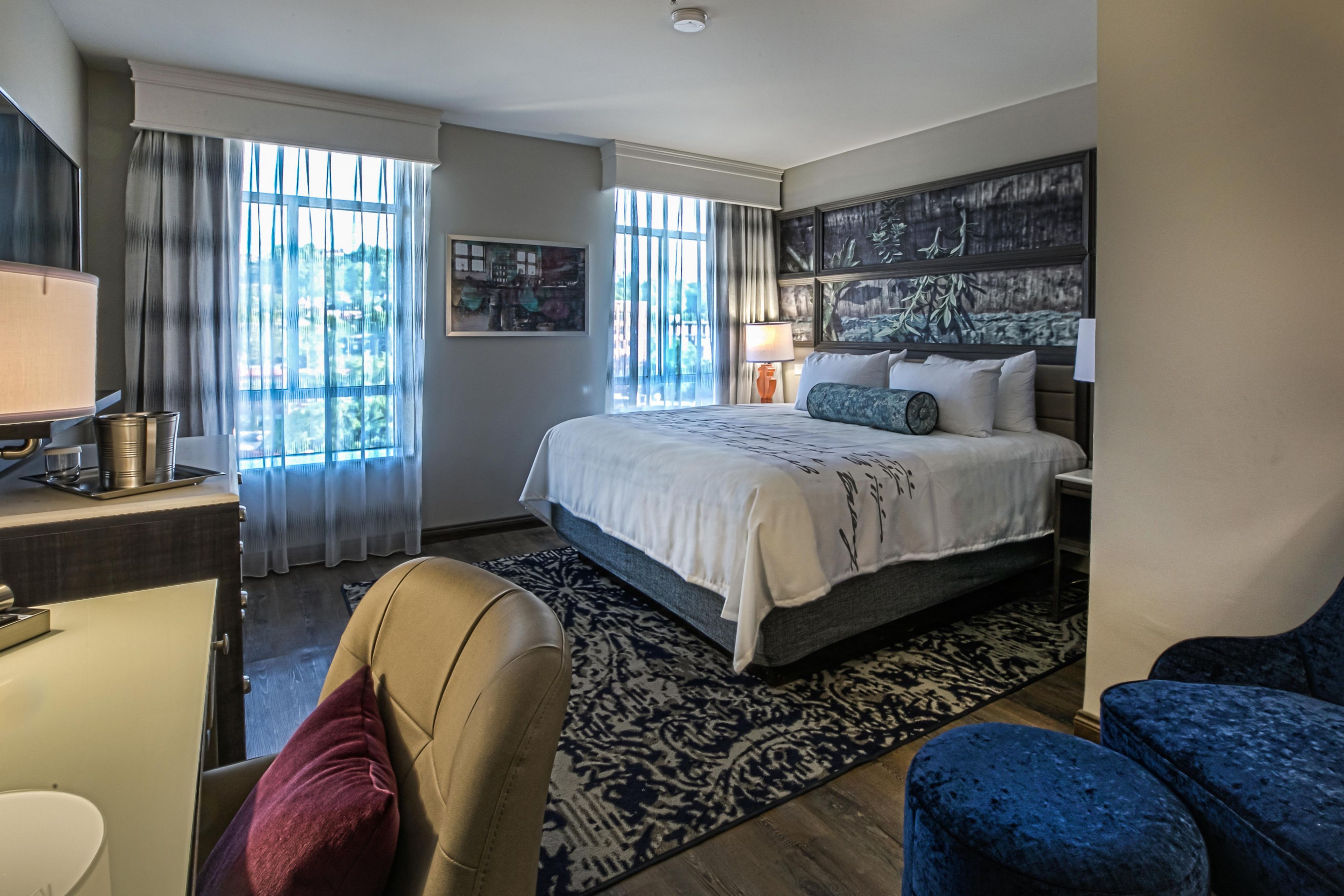 The views from our guest rooms at Hotel Indigo Birmingham UAB are spectacular. Enjoy picturesque views of the city's historic skyline, Birmingham's historic Vulcan statue, or the Southside district's historic Cathedral. No matter how you look at it, Hotel Indigo has some of the best views in all of downtown Birmingham.