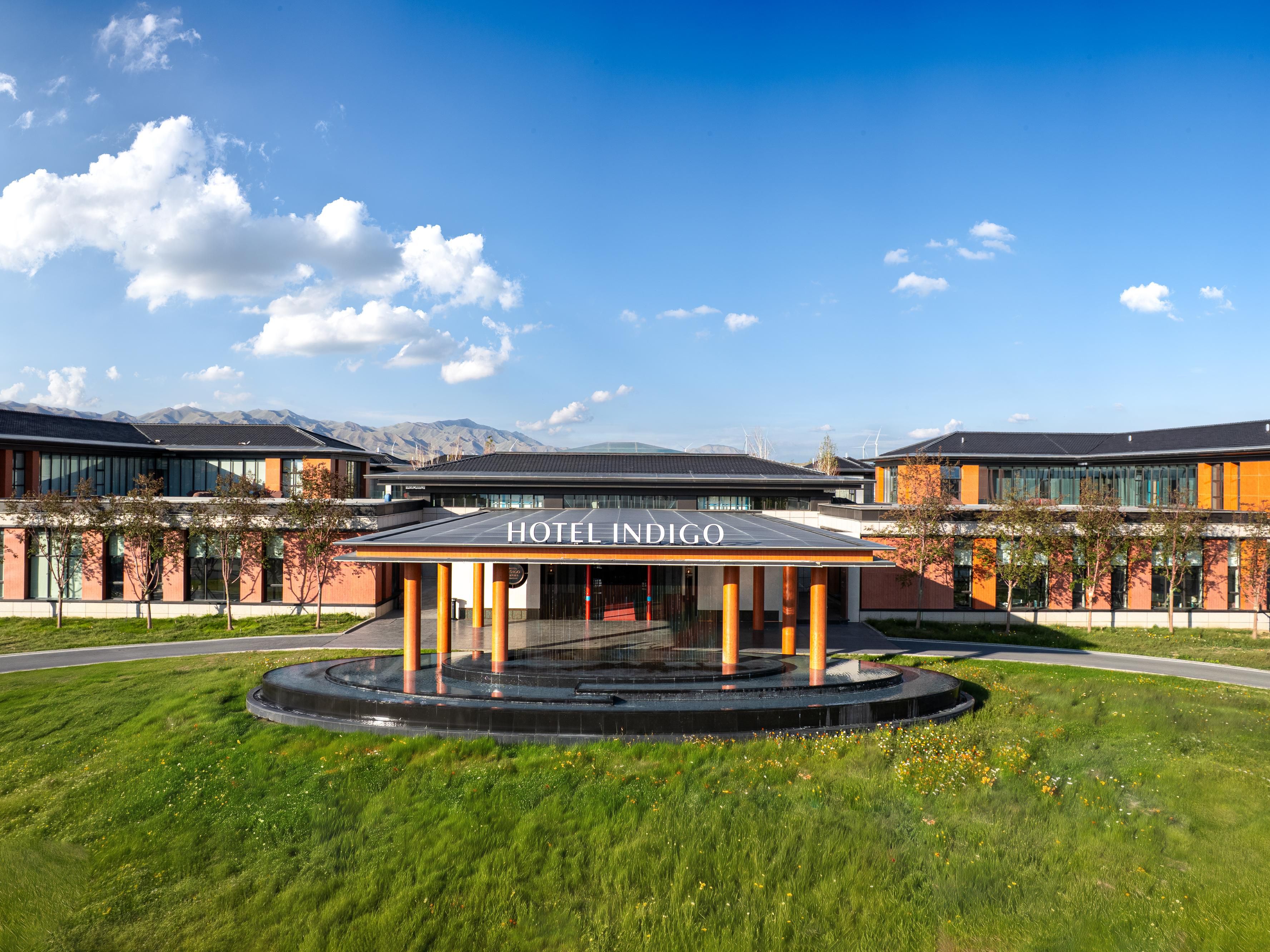 Daytime front view of the hotel