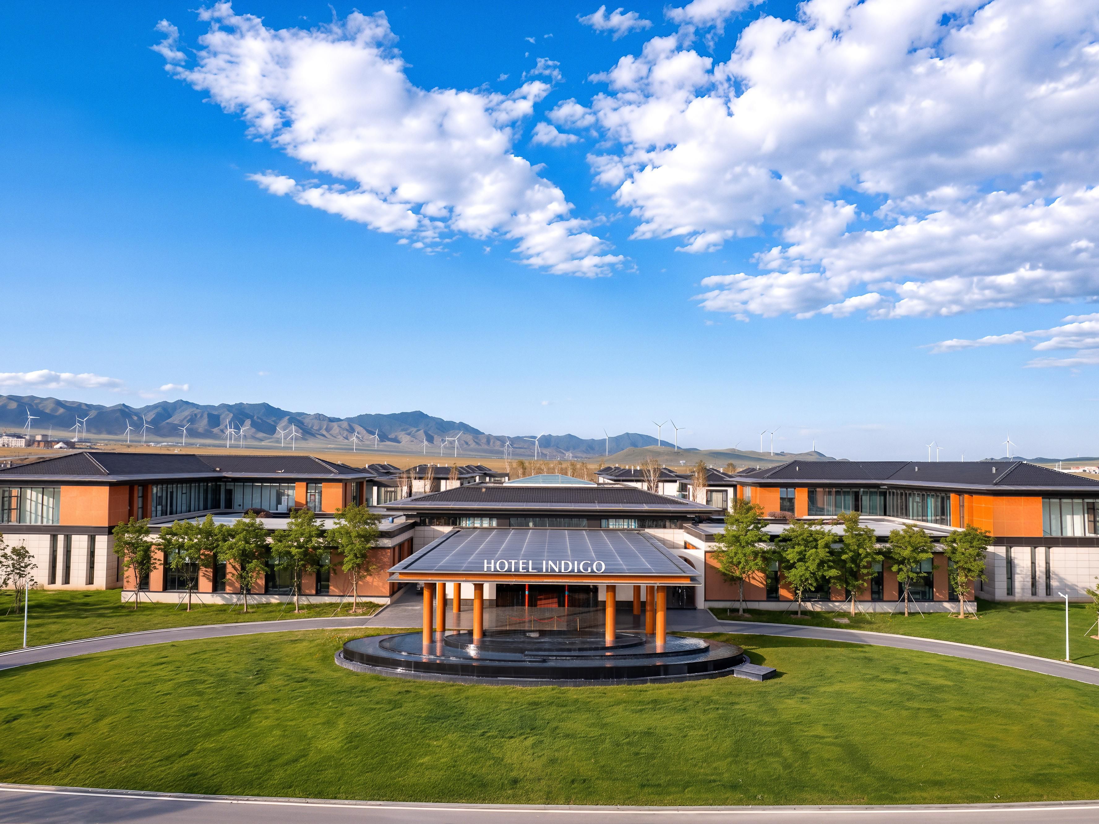 Daytime front view of the hotel 