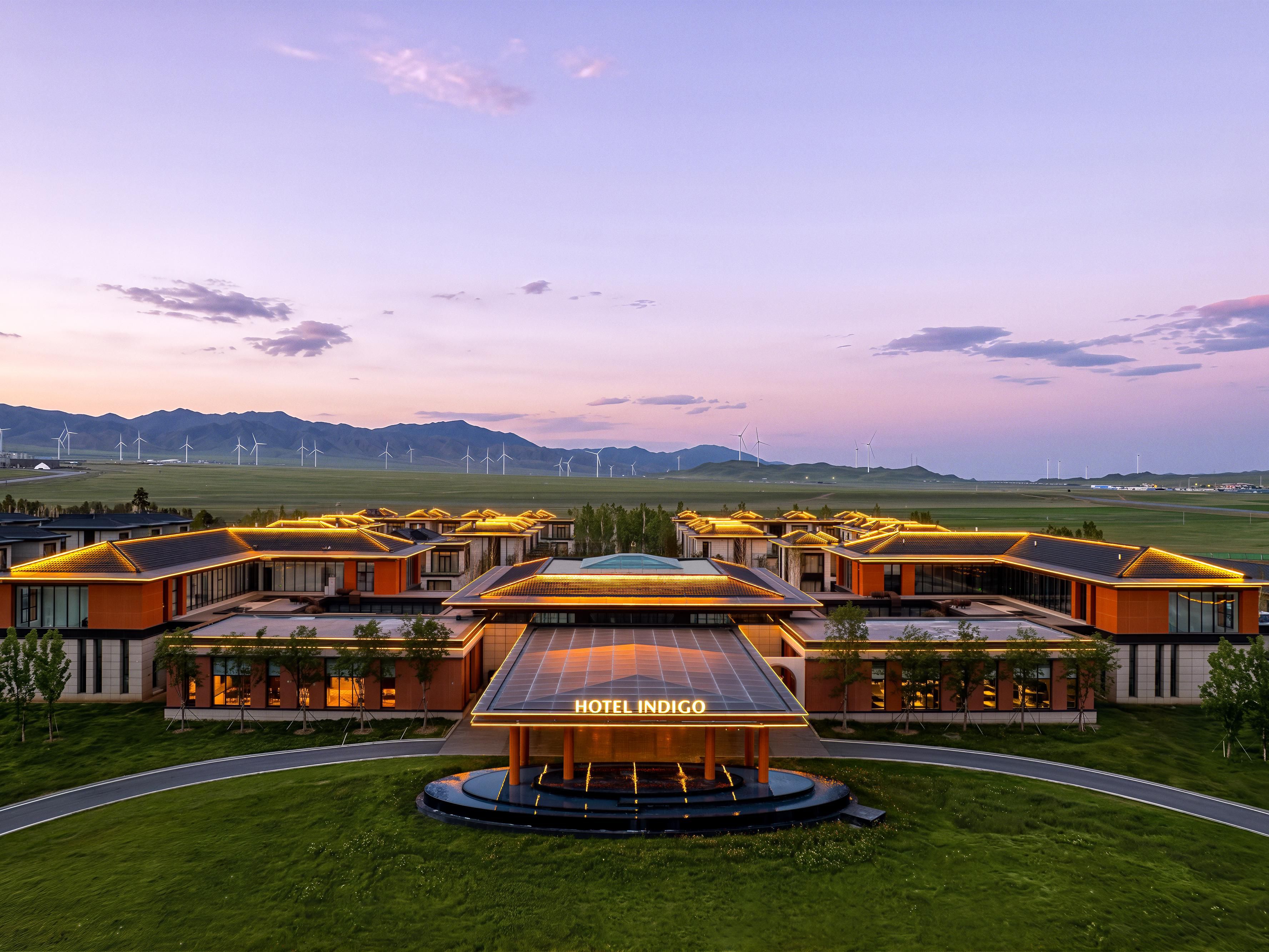 Night view of hotel exterior
