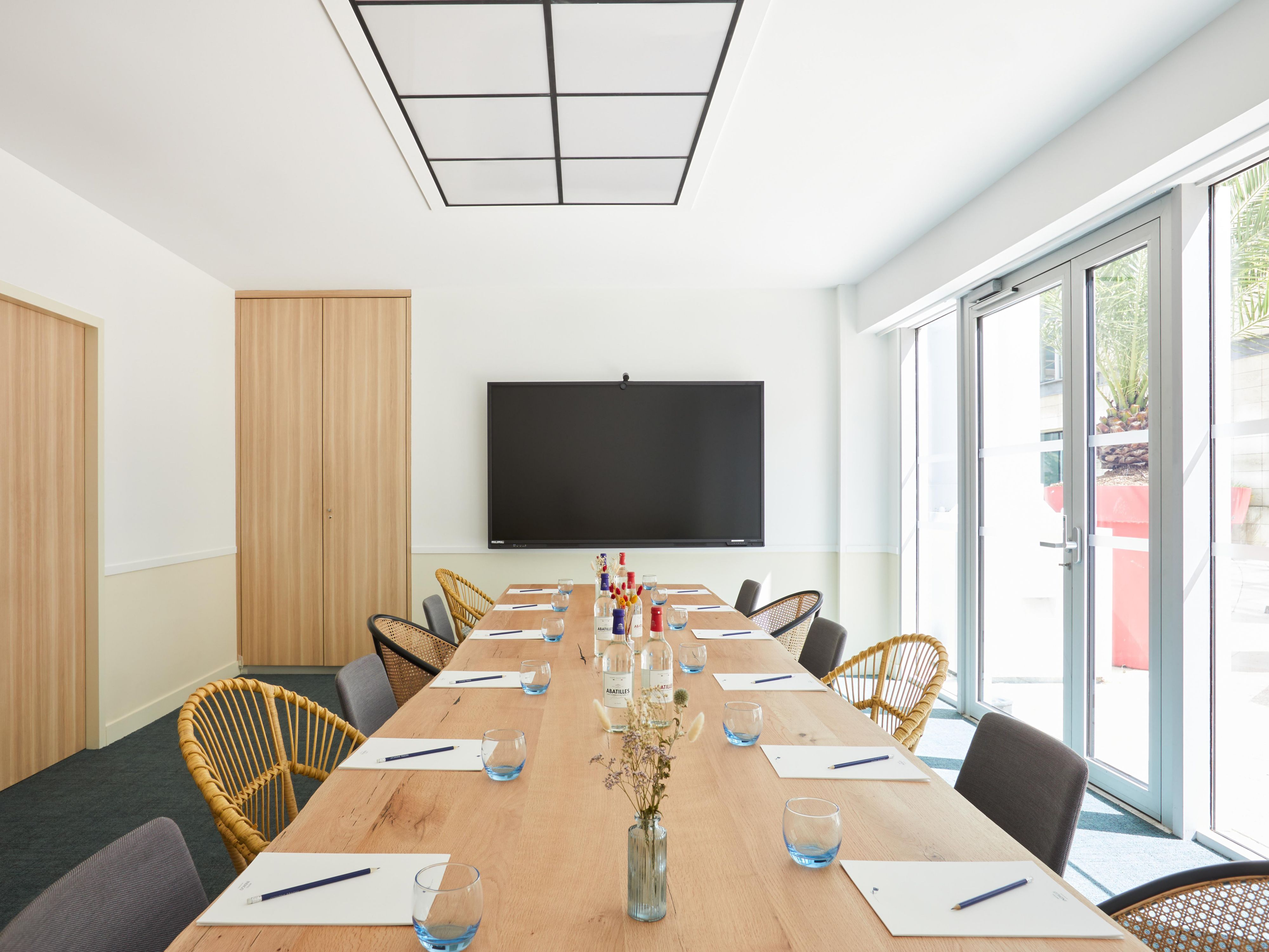 Connect and collaborate in our sophisticated boardroom.