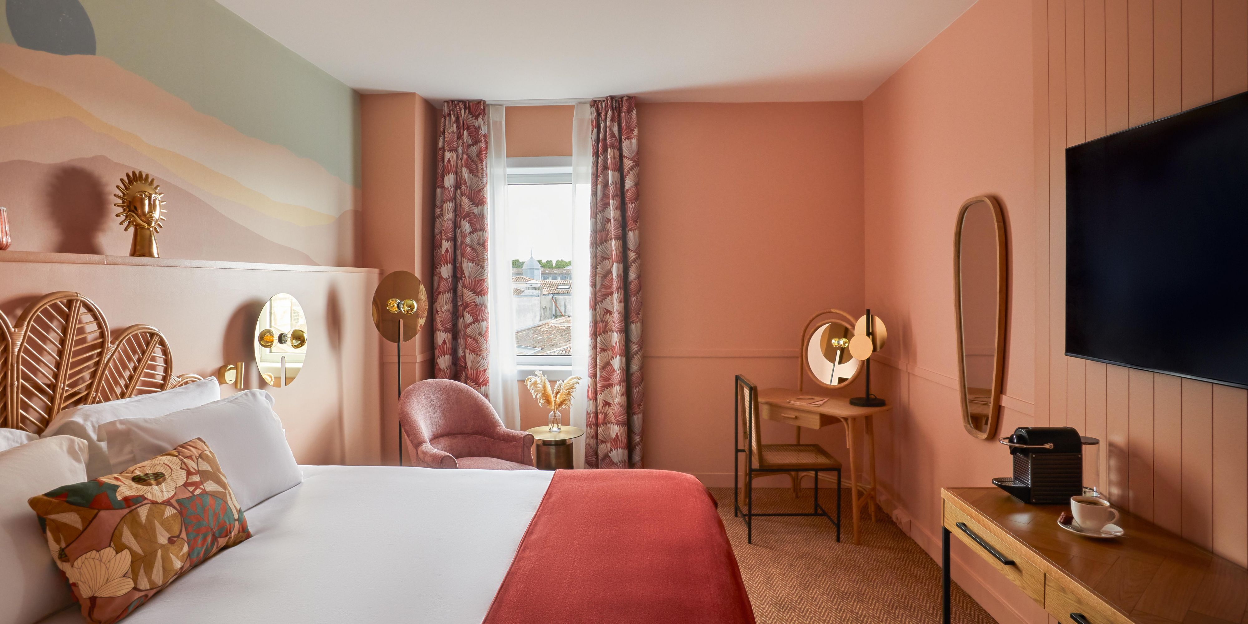 Our king standard rooms feature beautiful city views.