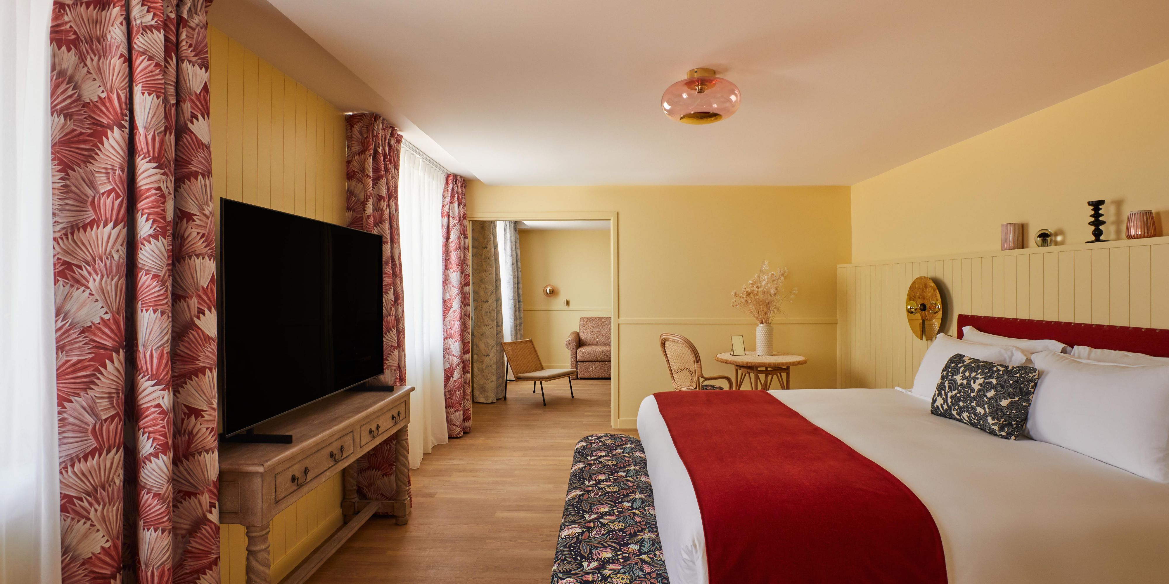 Guest rooms where modern luxury meets local tradition