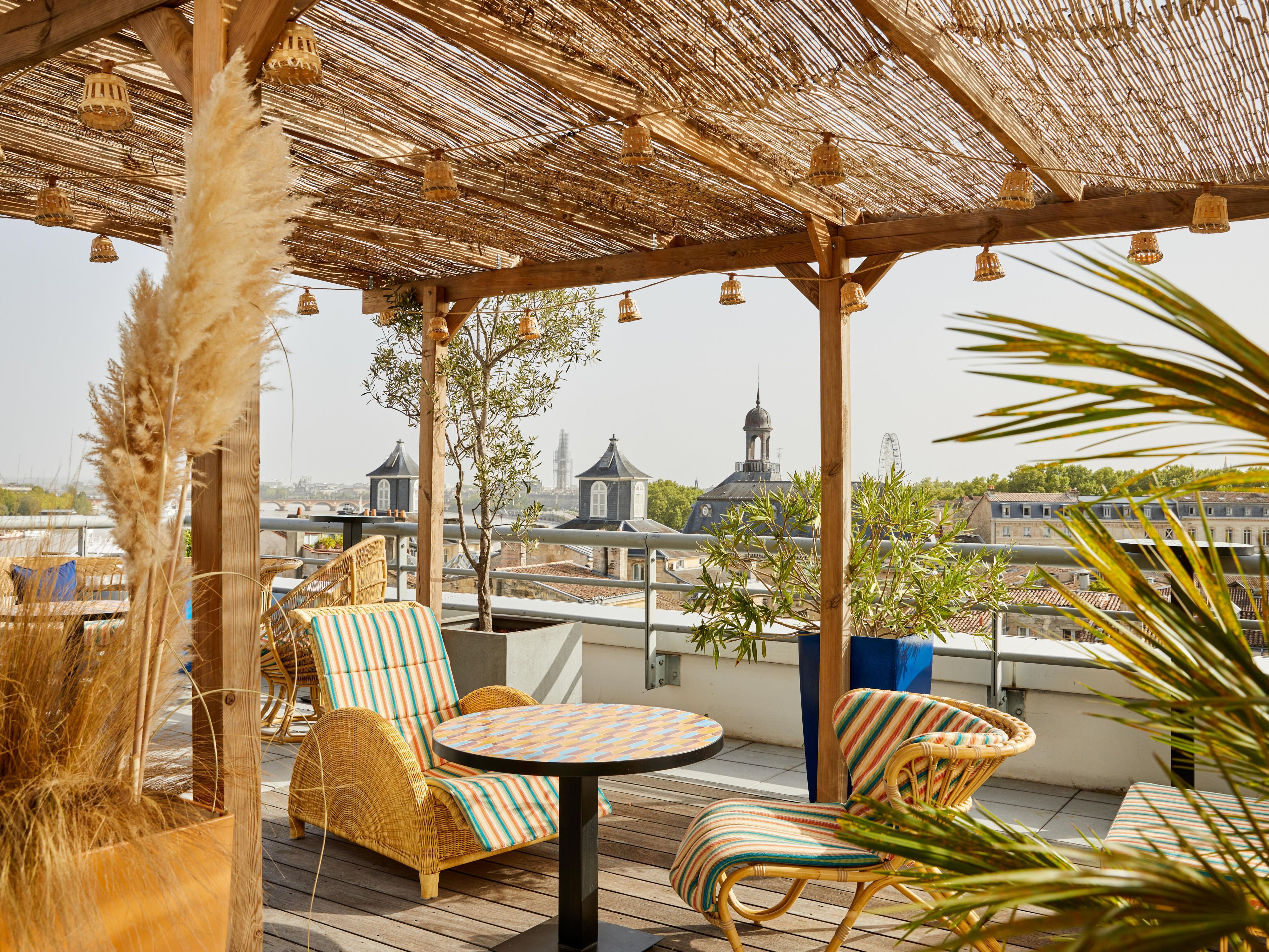 Enjoy stunning views and local fare from our rooftop restaurant. 