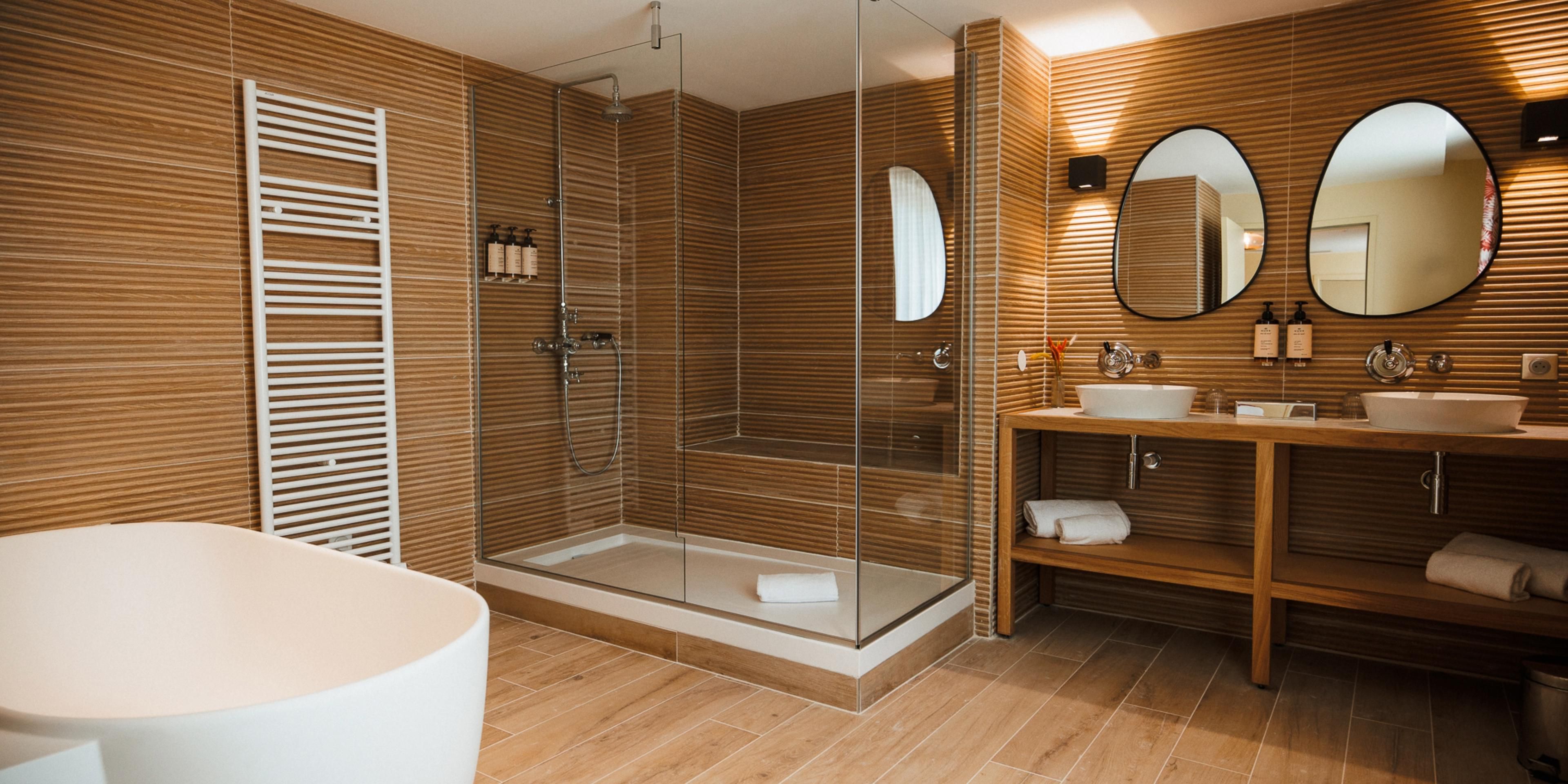 Suite bathrooms crafted for comfort and calm