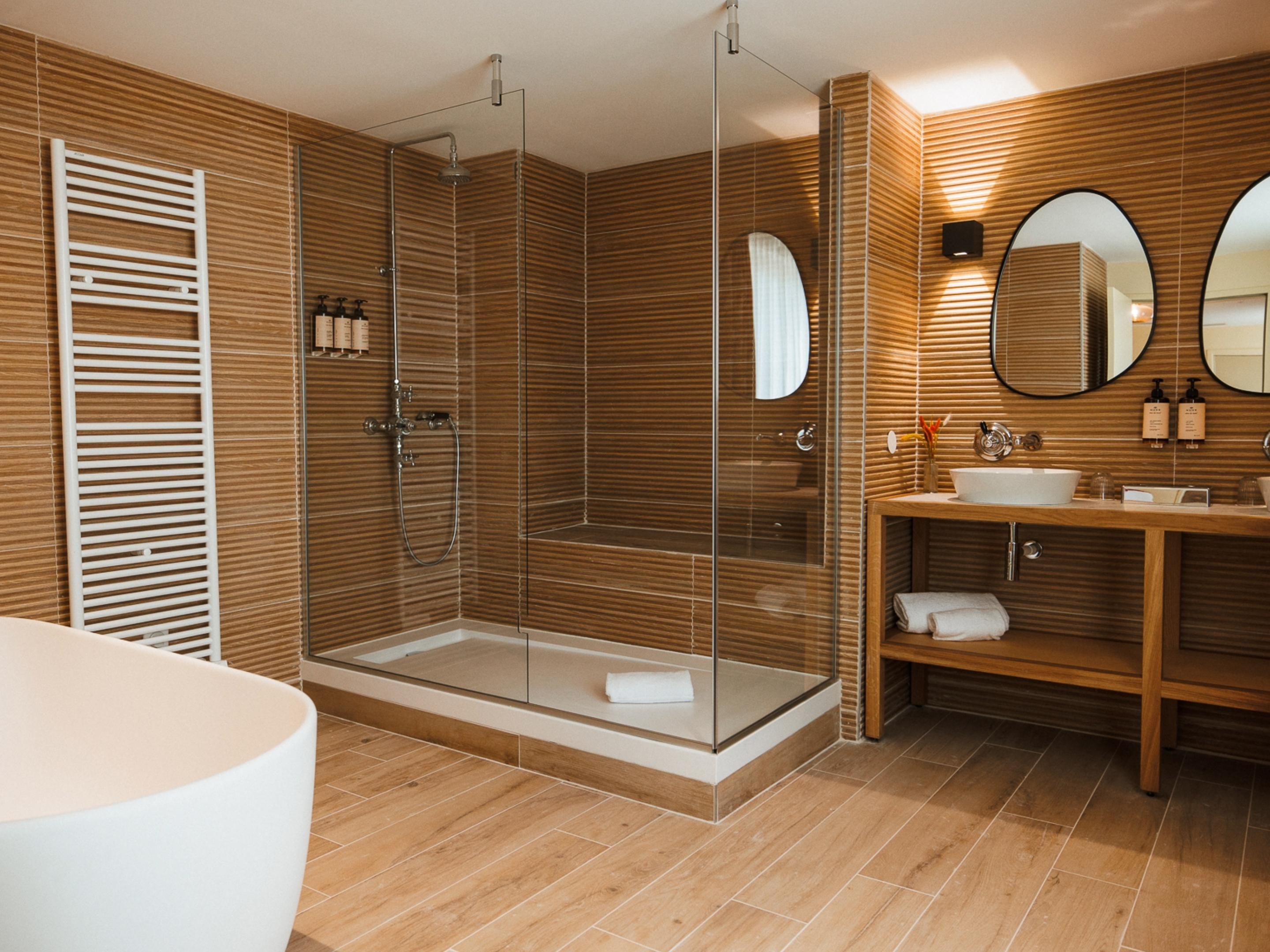 Suite bathrooms crafted for comfort and calm