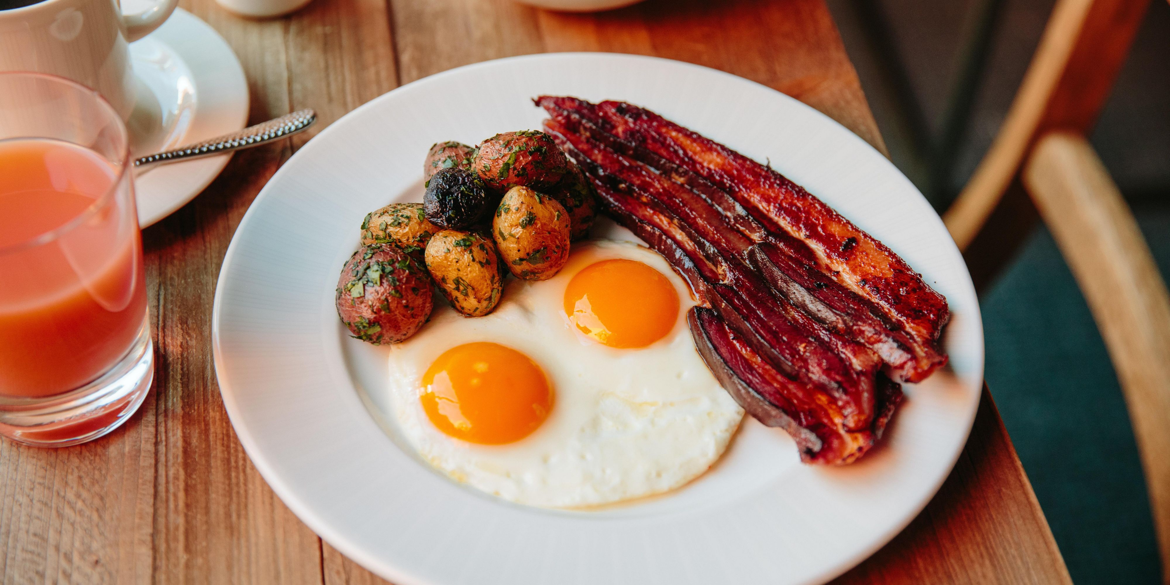 Eggs, bacon, and potatoes offered at Blakes Kitchen + Bar