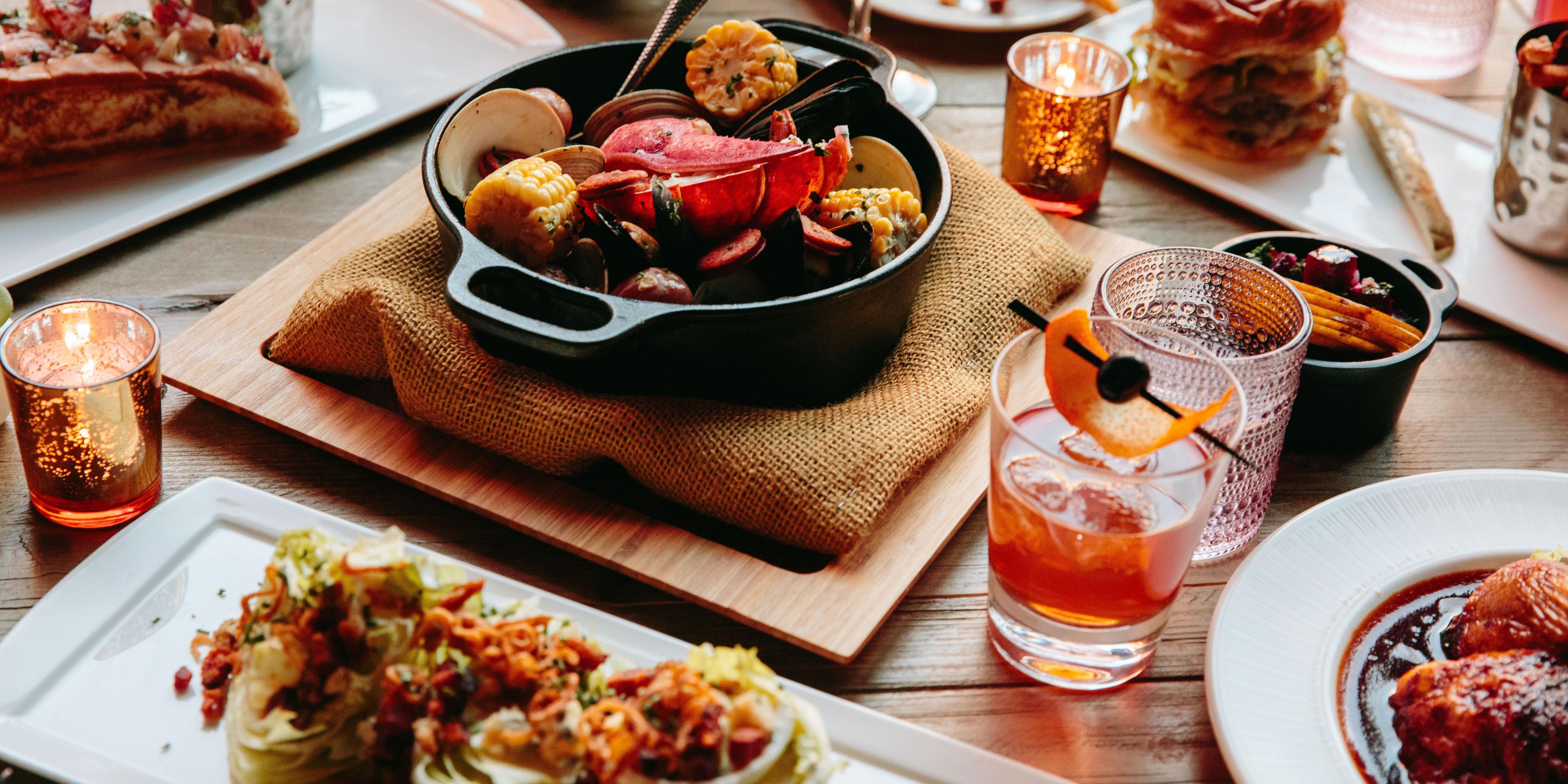 Variety of food options offered at Blake's Kitchen + Bar