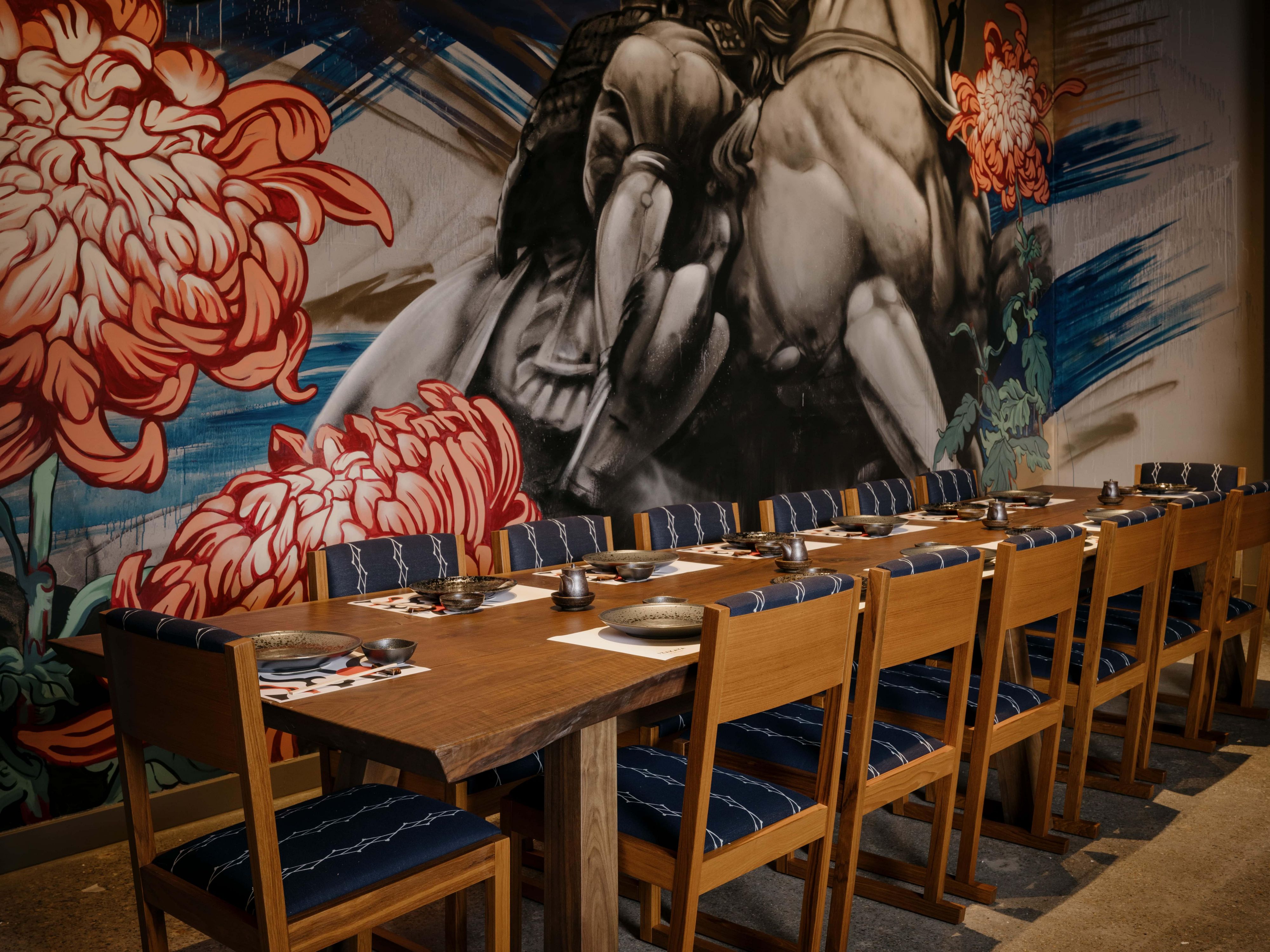 Long table at Izakaya Publico