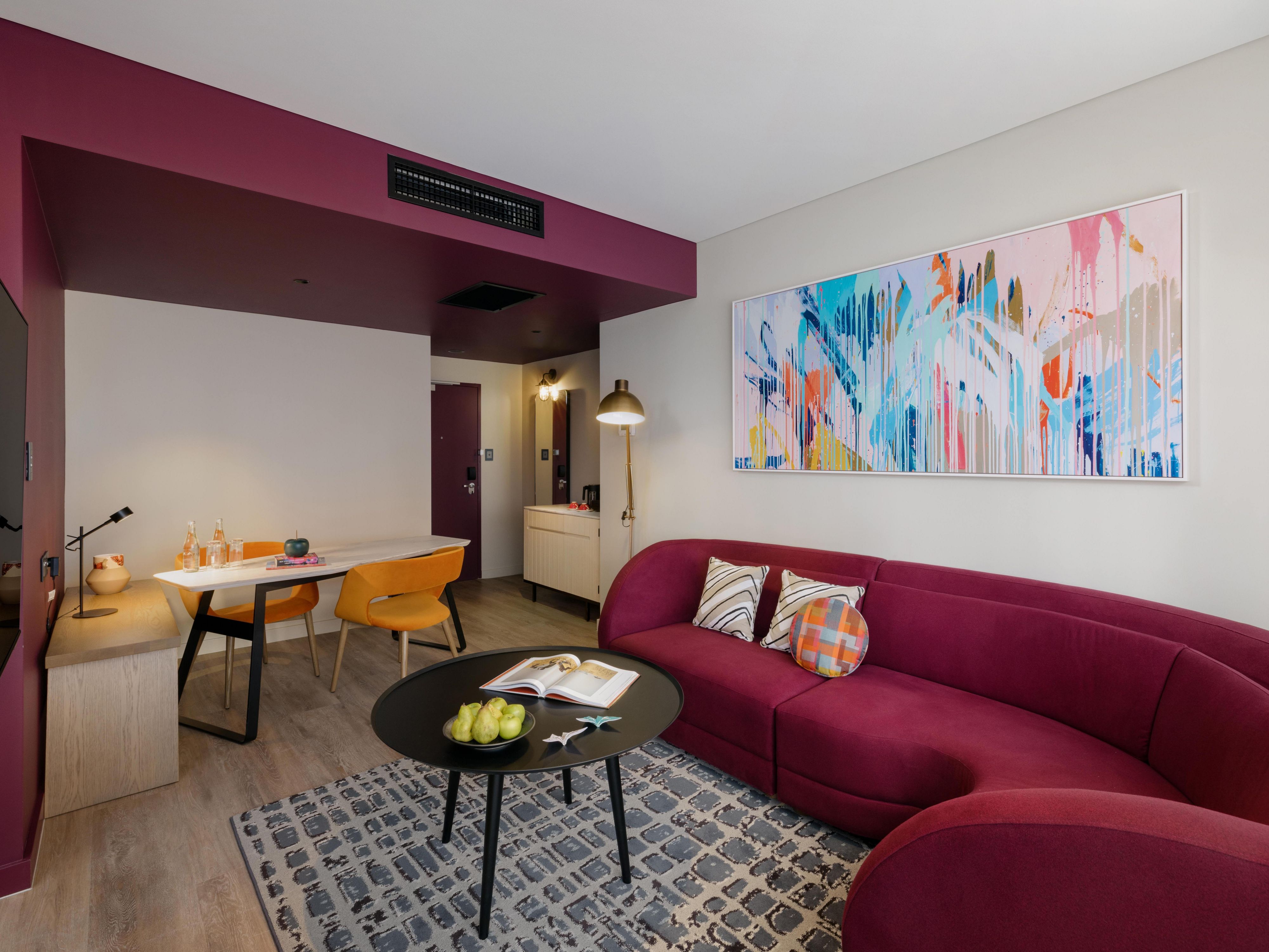 Separate living area at Suite