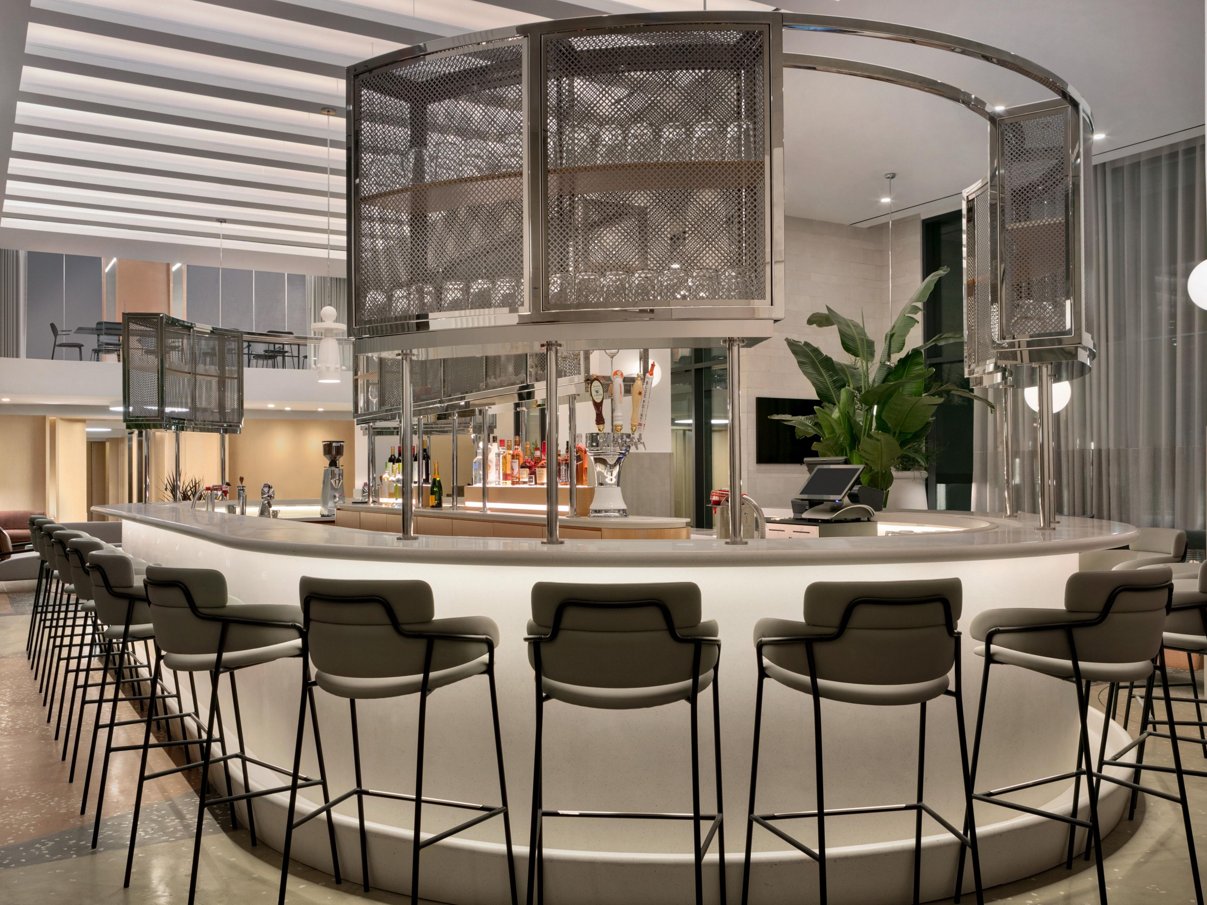 Lobby bar and lounge seating