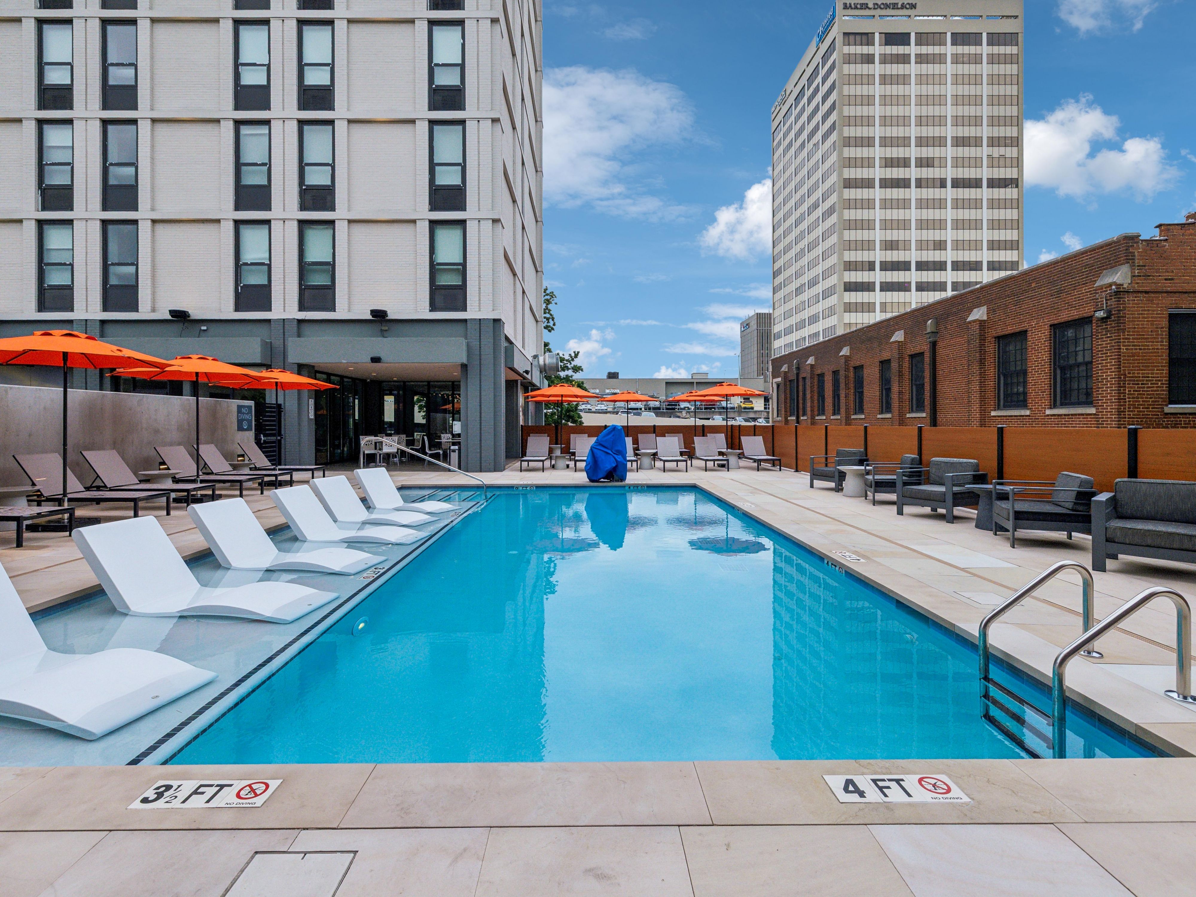Relax poolside in the heart of Chattanooga's vibrant West Village.