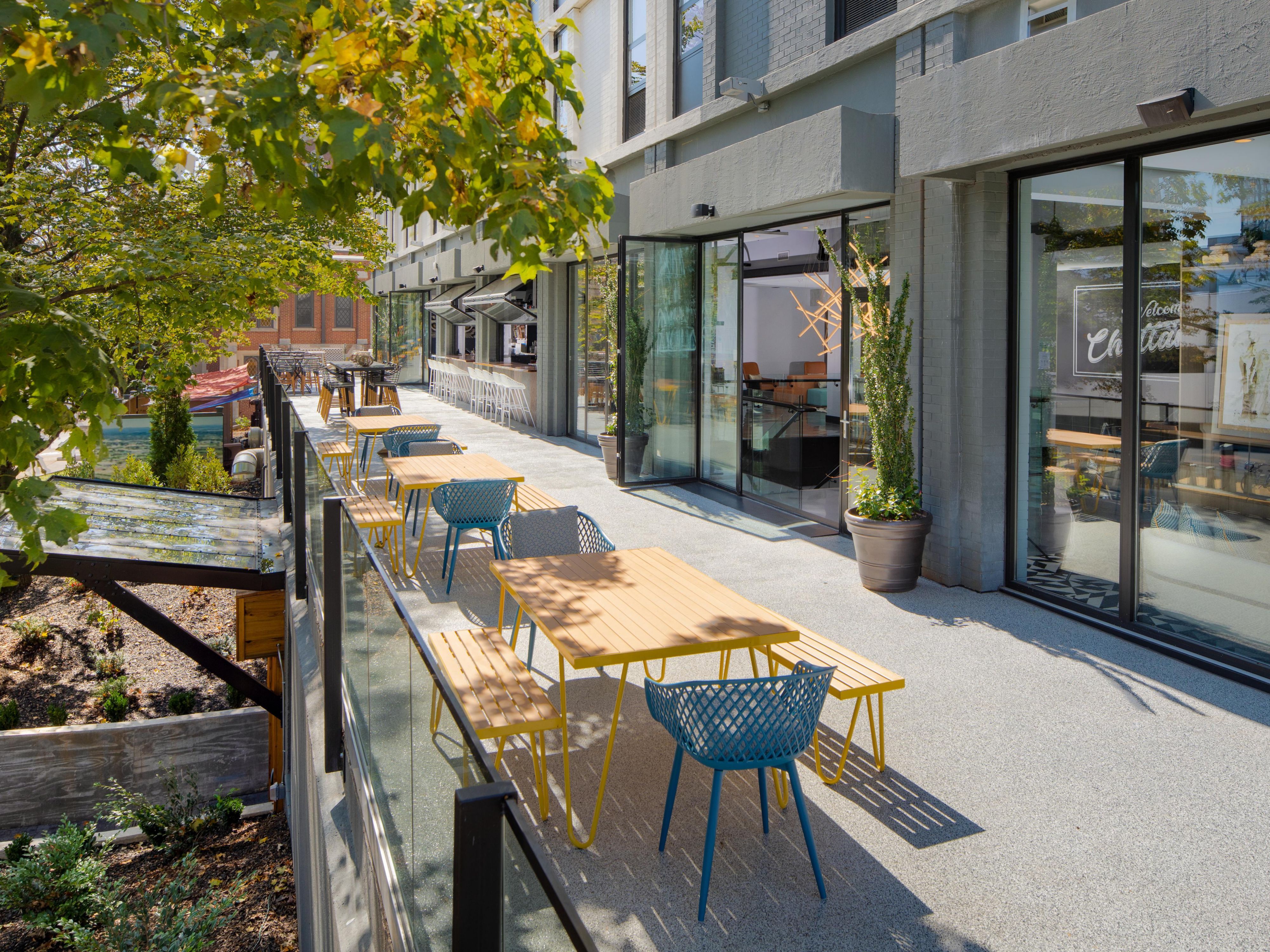 The Wanderer spacious outdoor patio and bar open 7 days a week!