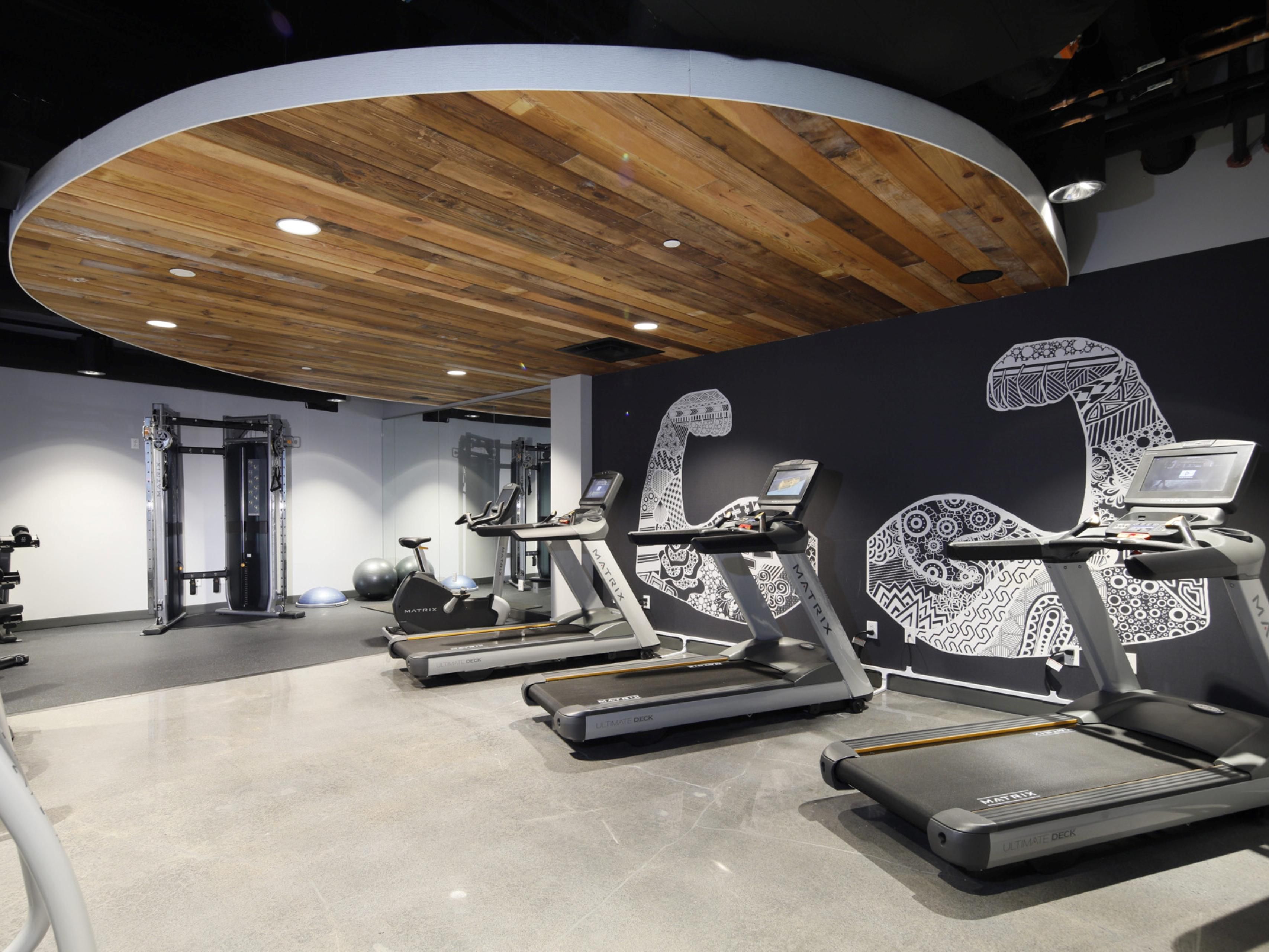 24 Hour Fitness Center with Echelon Fitness Mirror and Bike