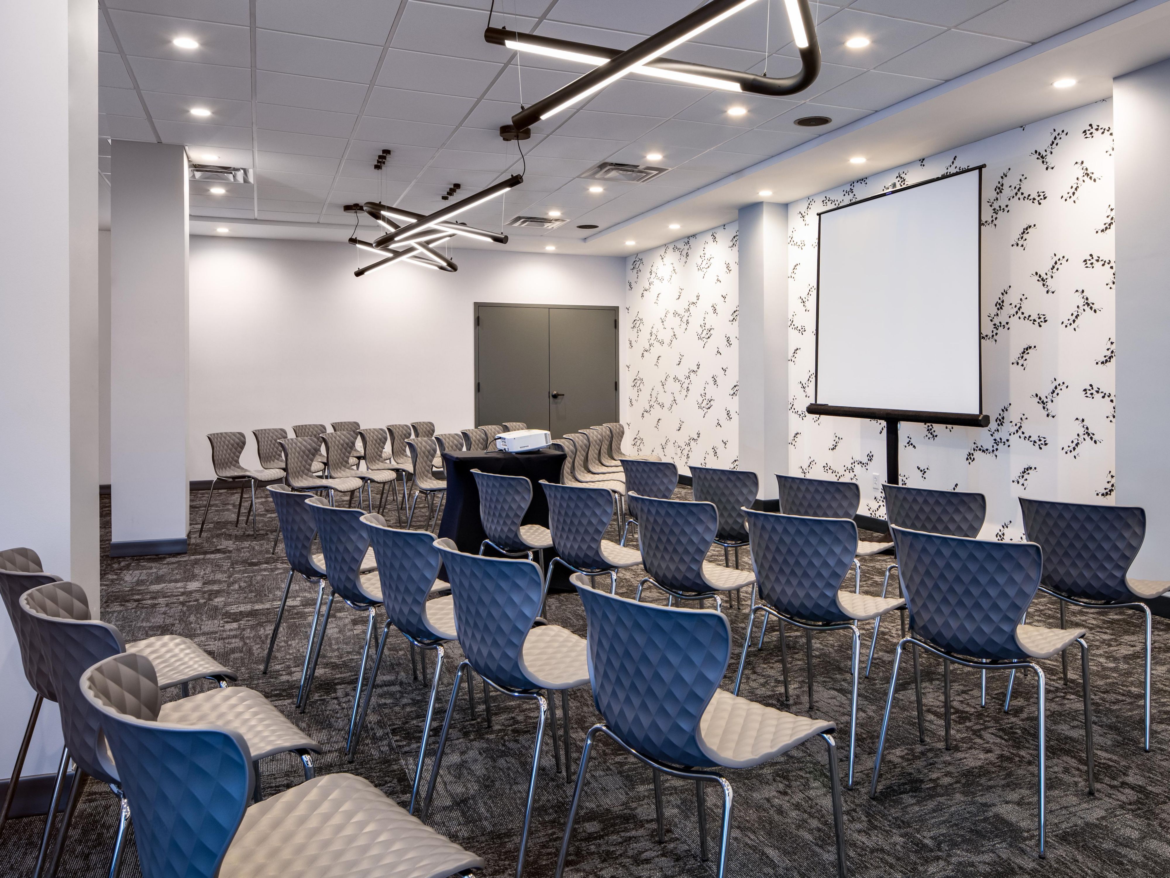 We offer a Theater Style Meeting setup with equipment included!