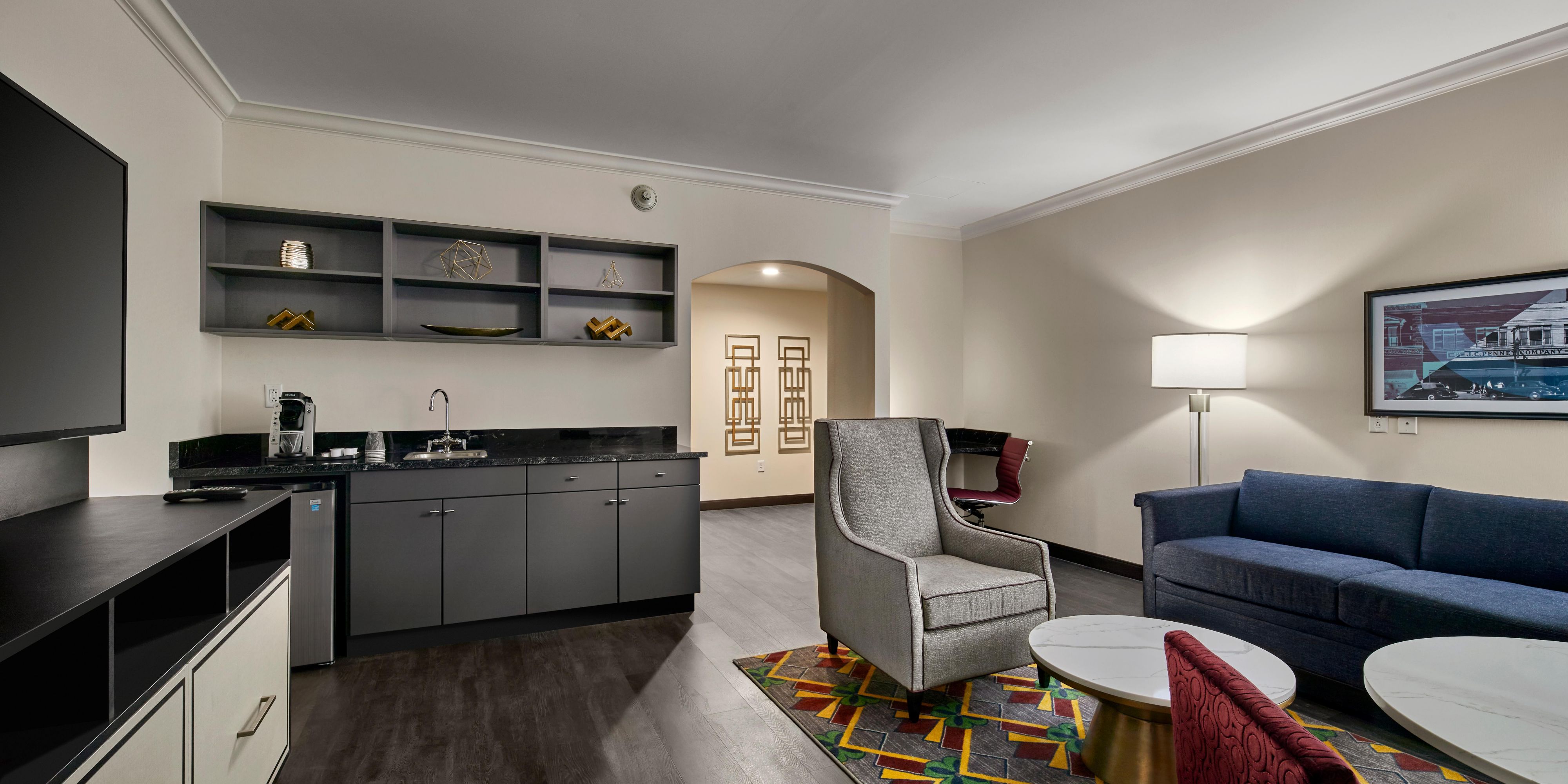 One Bedroom Suite with wet bar and separate sleeping area
