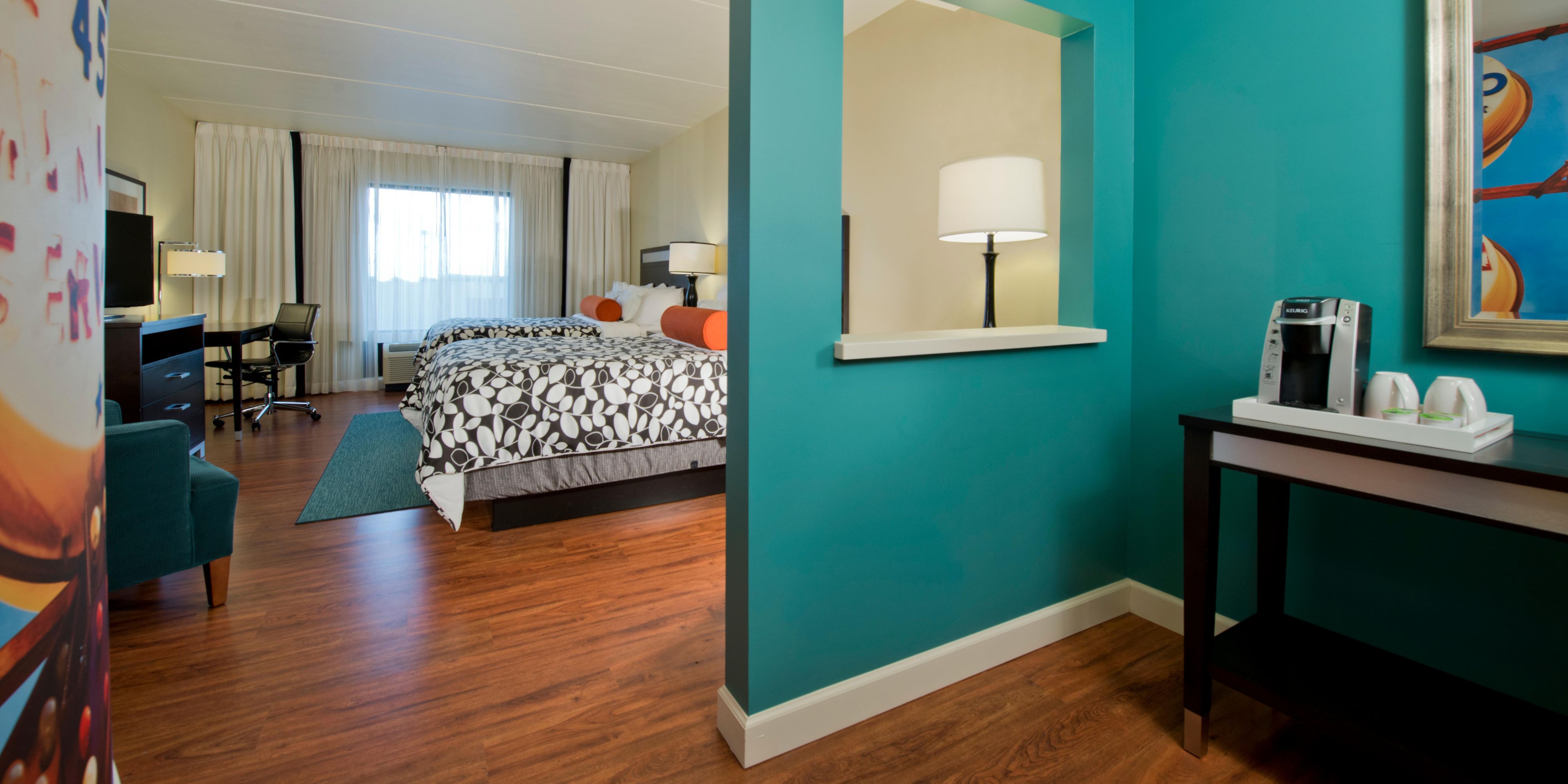 Sleep up to 4 people in this spacious room with two queen beds.