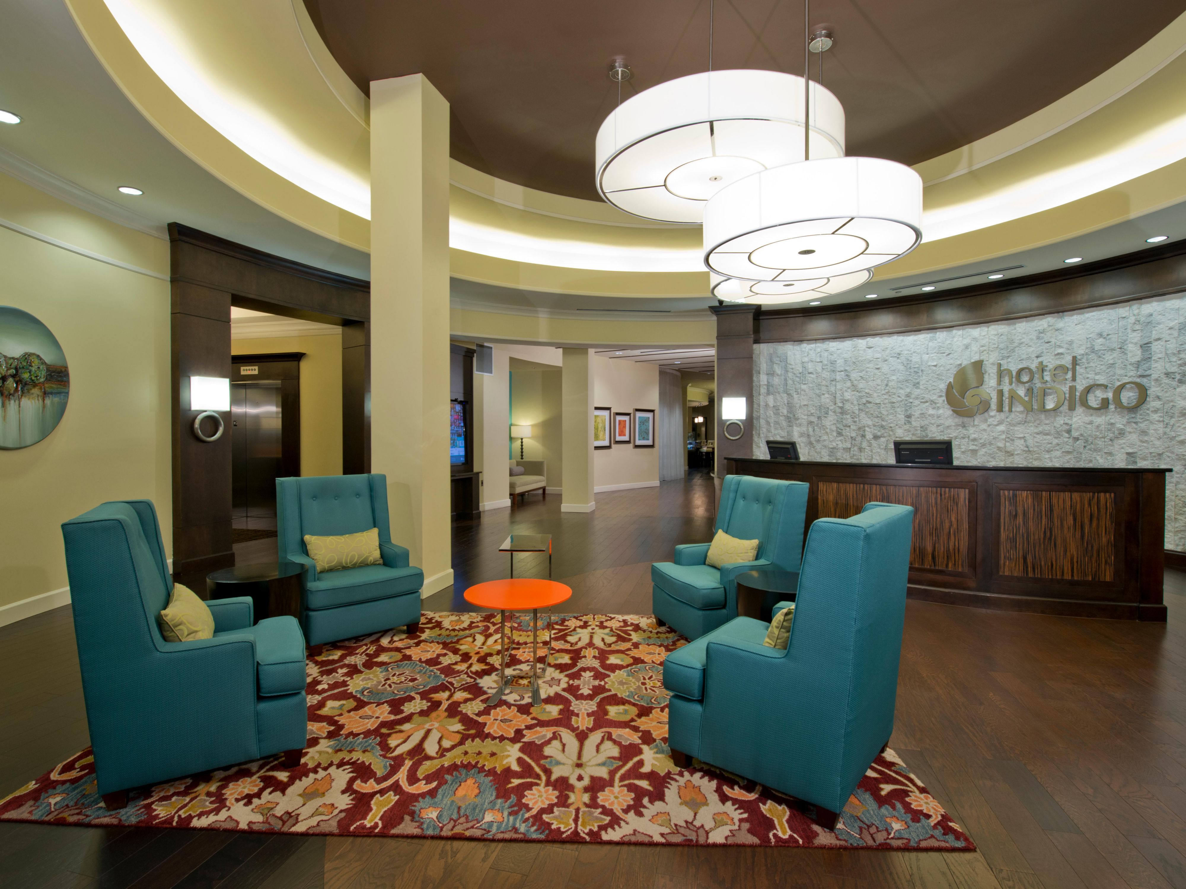 Guests enjoy space to visit, relax, wait on the shuttle and plan.
