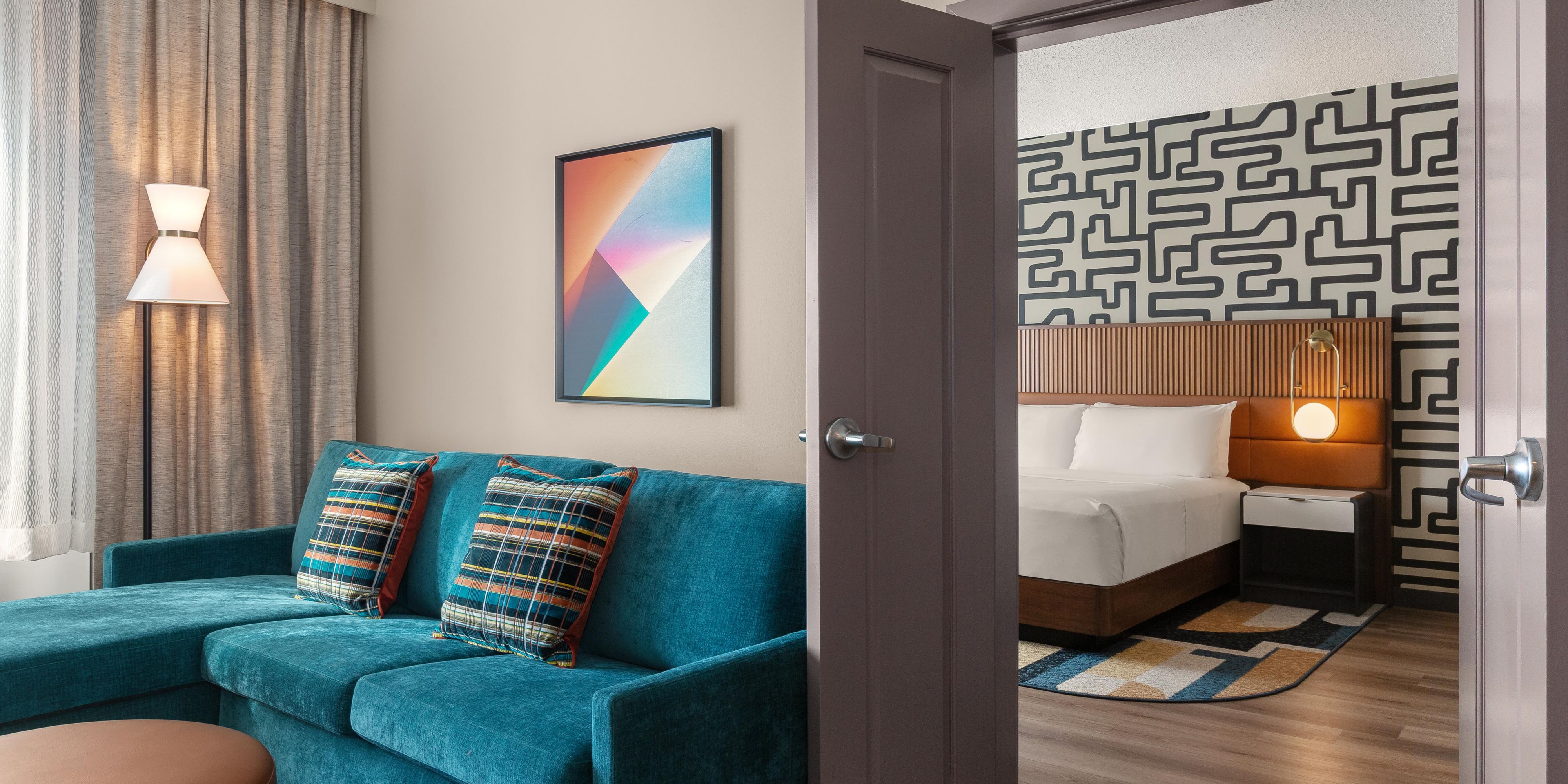 Experience boutique luxury in separate, beautifully designed areas