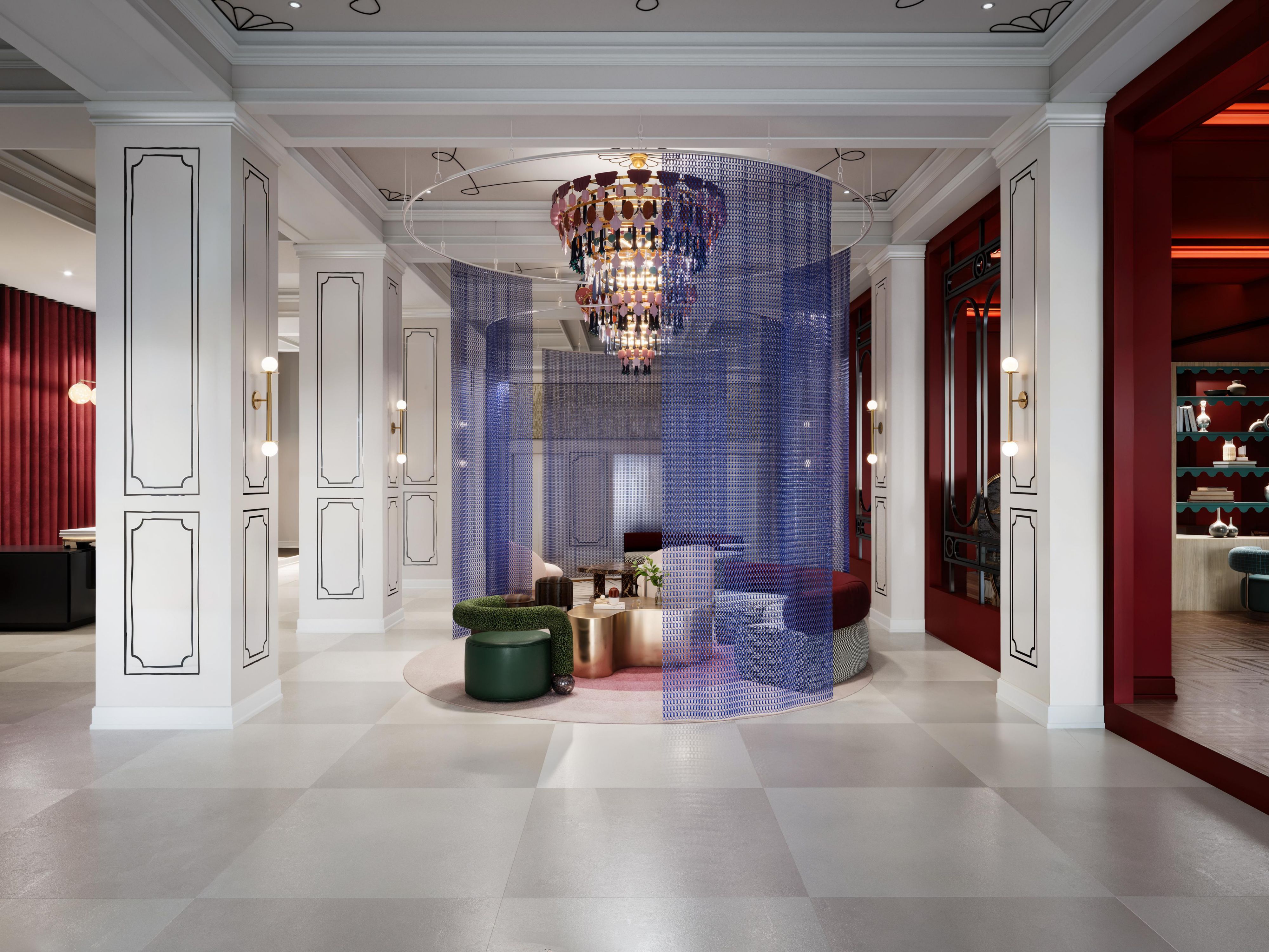 Relax in the chic lobby of our National Historic Landmark hotel.