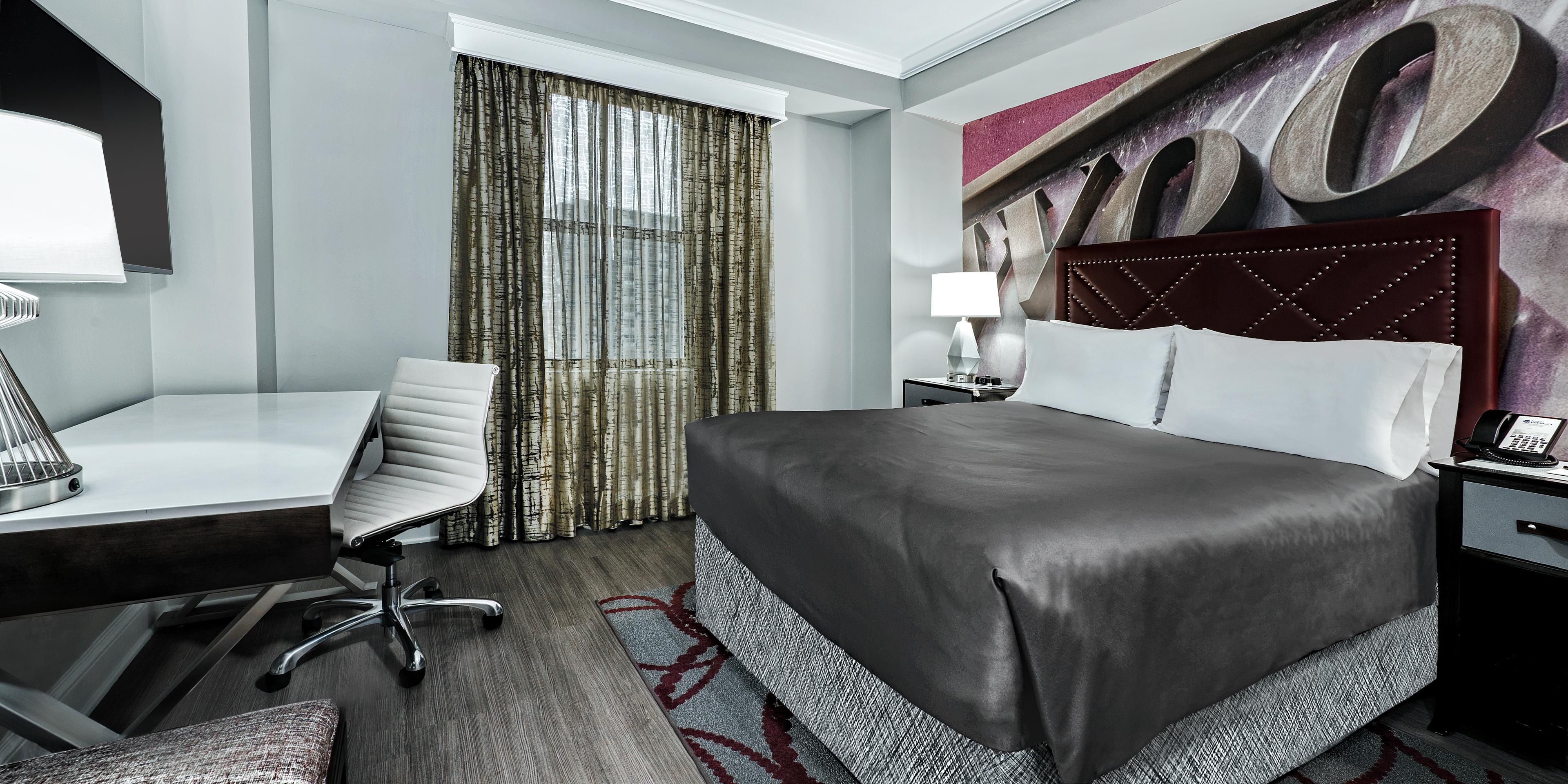 Make yourself at home in our guest rooms.