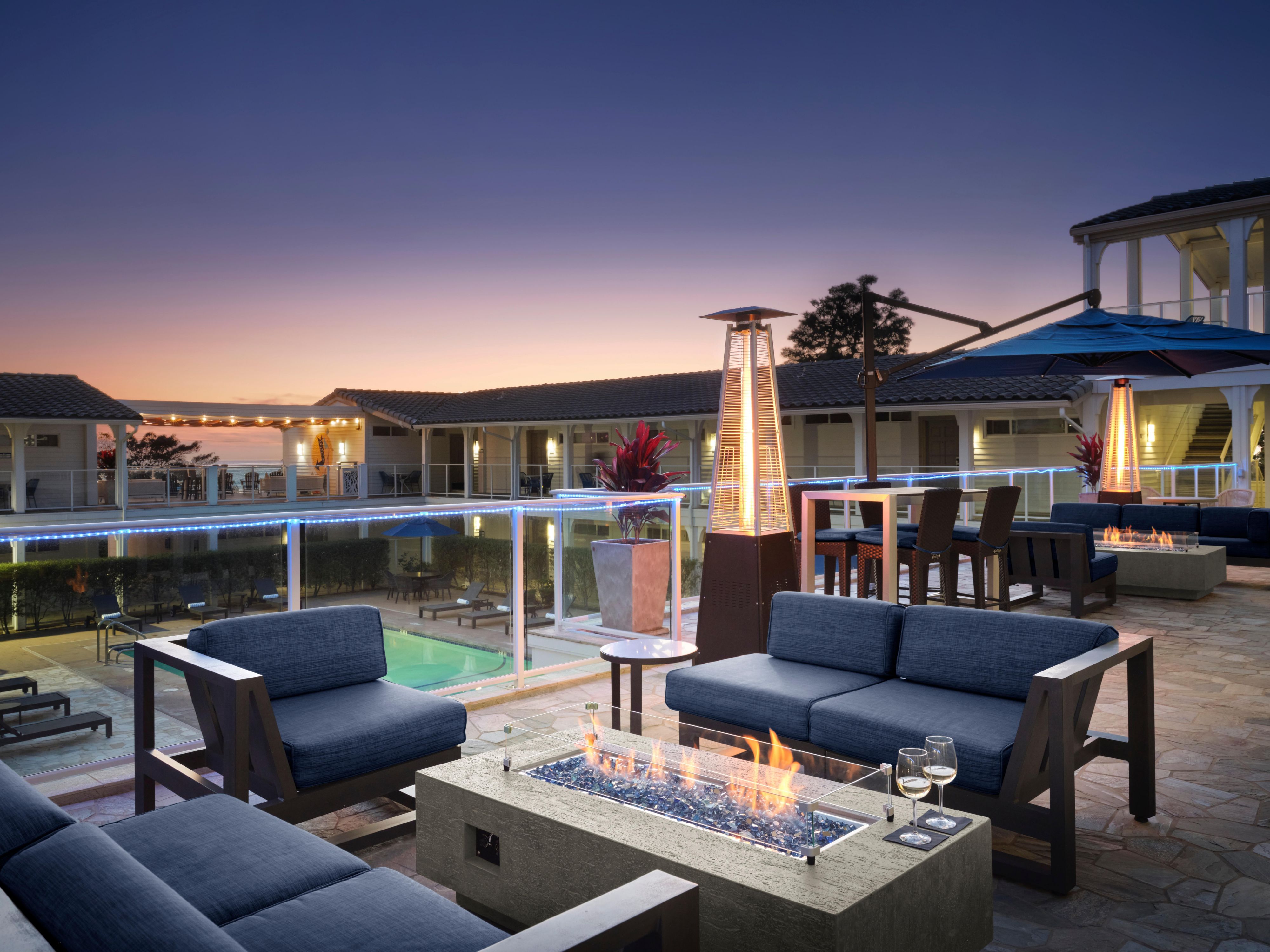 Enjoy the outdoor terrace with ocean views while dining! 
