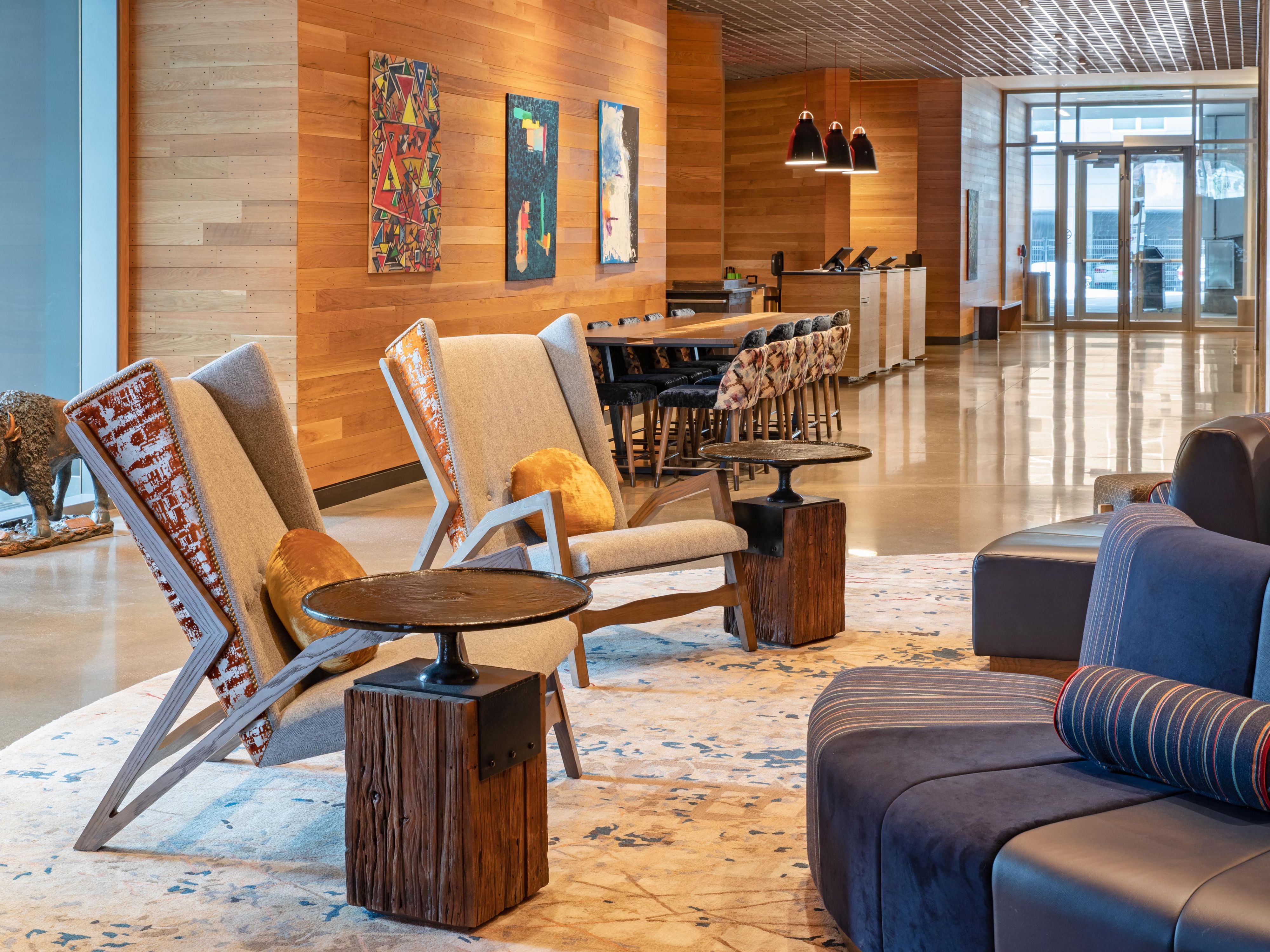 Comfortable seating for a relaxing lobby experience