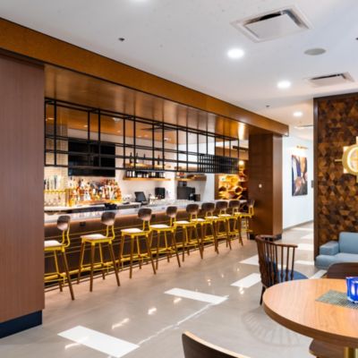 Our bar and lounge offers a modern and welcoming atmosphere.