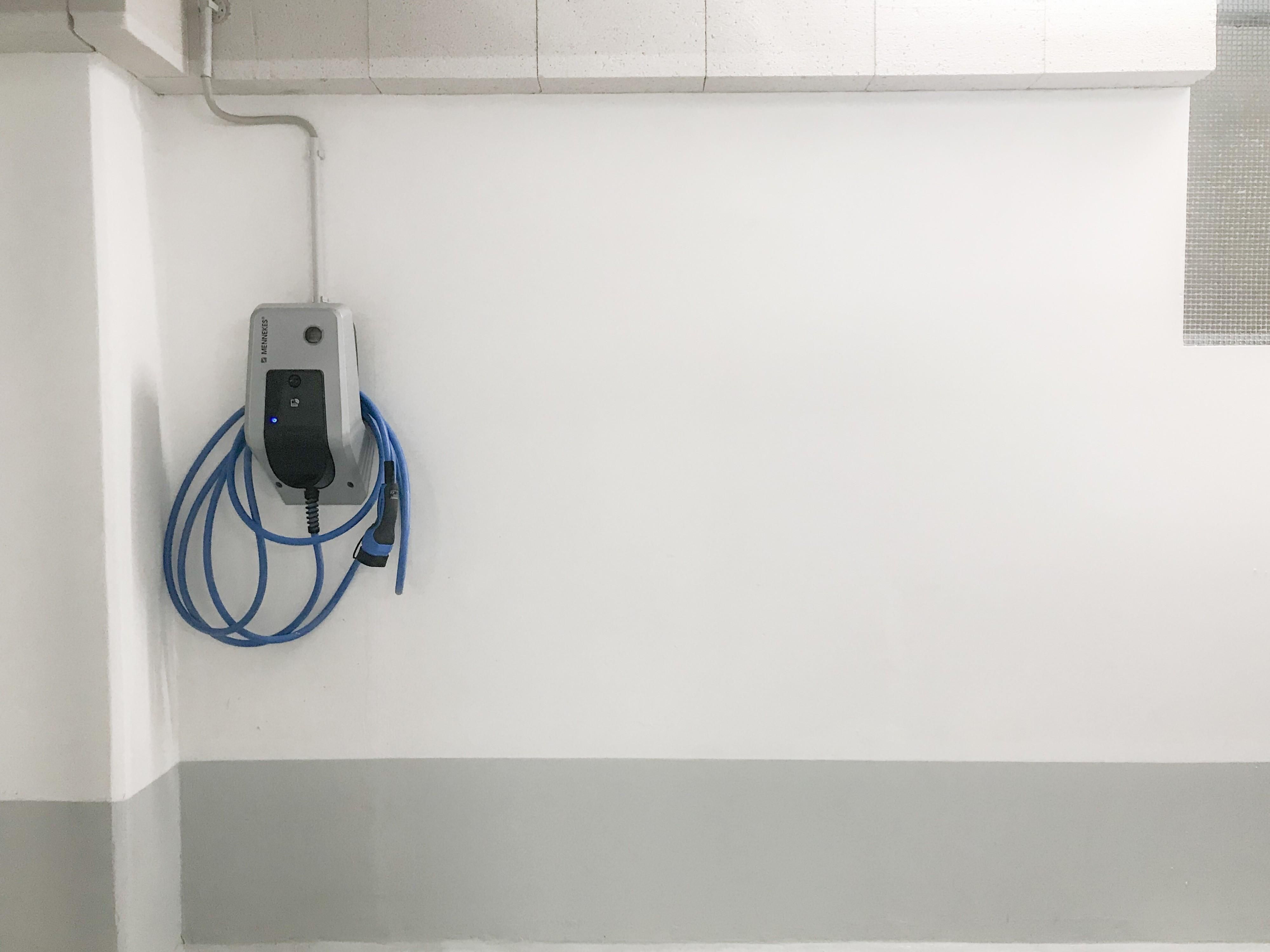 Electric car charger. Take advantage of the hotel's amenities.
