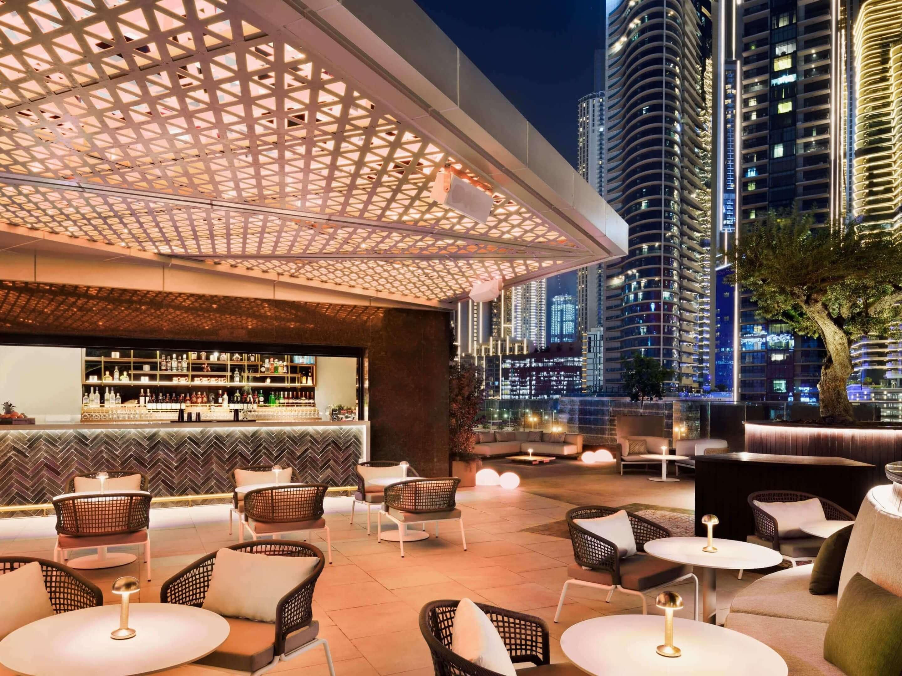 Pool deck Orange Feels Bar in Downtown Dubai