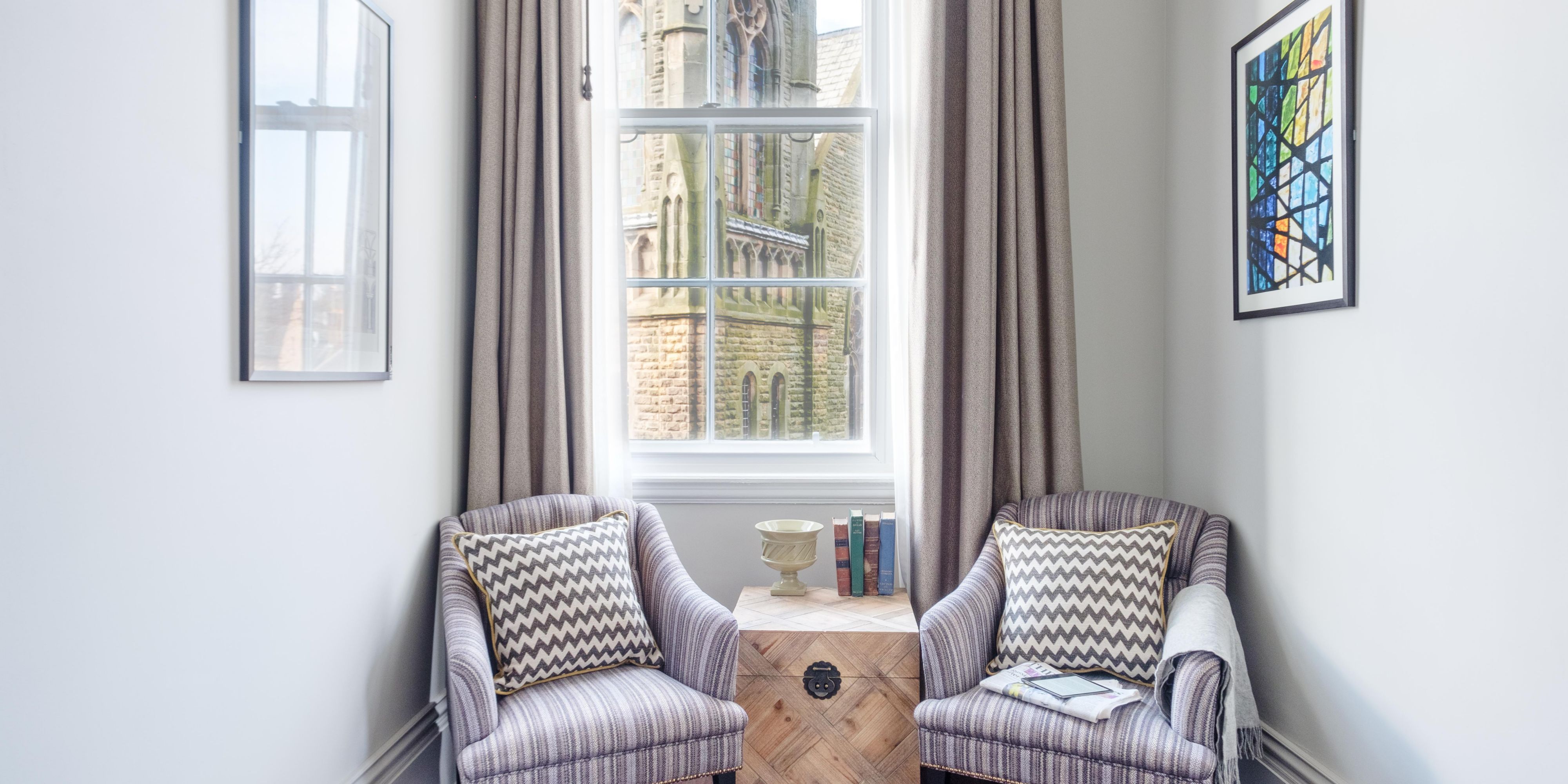 Enjoy our view of Durham Castle from your lounge